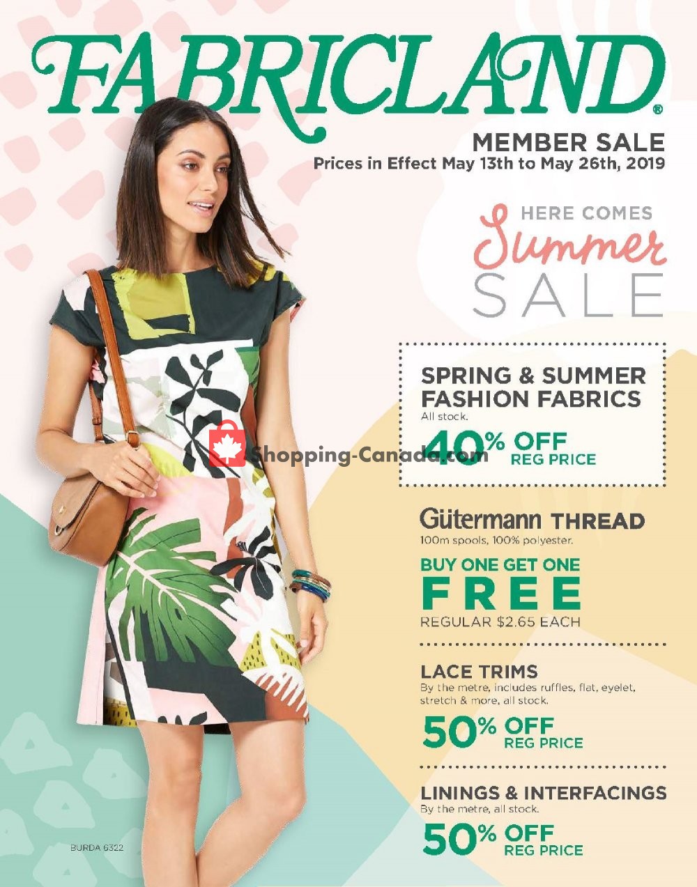Fabricland flyer from Monday May 13, 2019 to Sunday May 26, 2019 - page 1