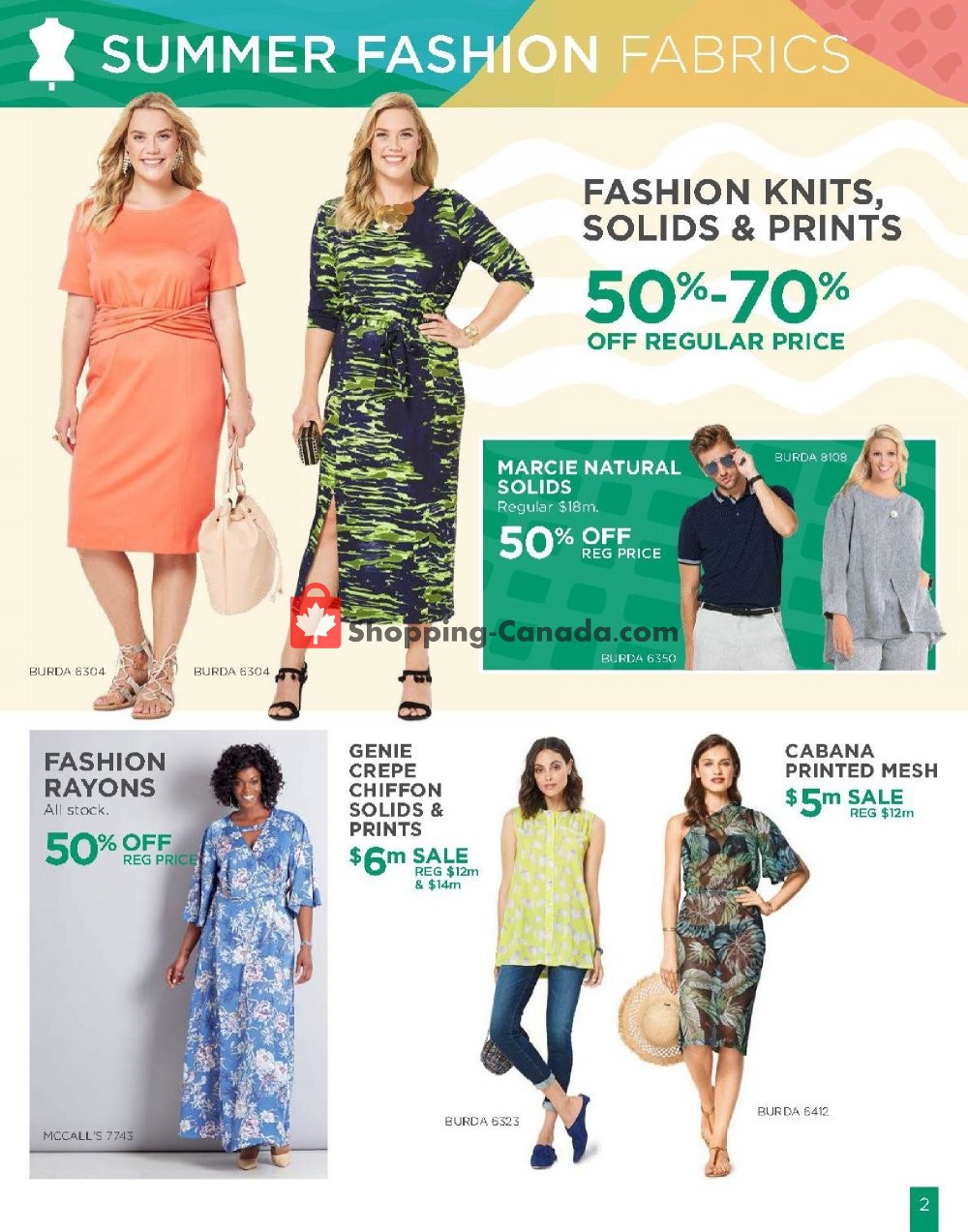 Fabricland flyer from Monday May 13, 2019 to Sunday May 26, 2019 - page 2