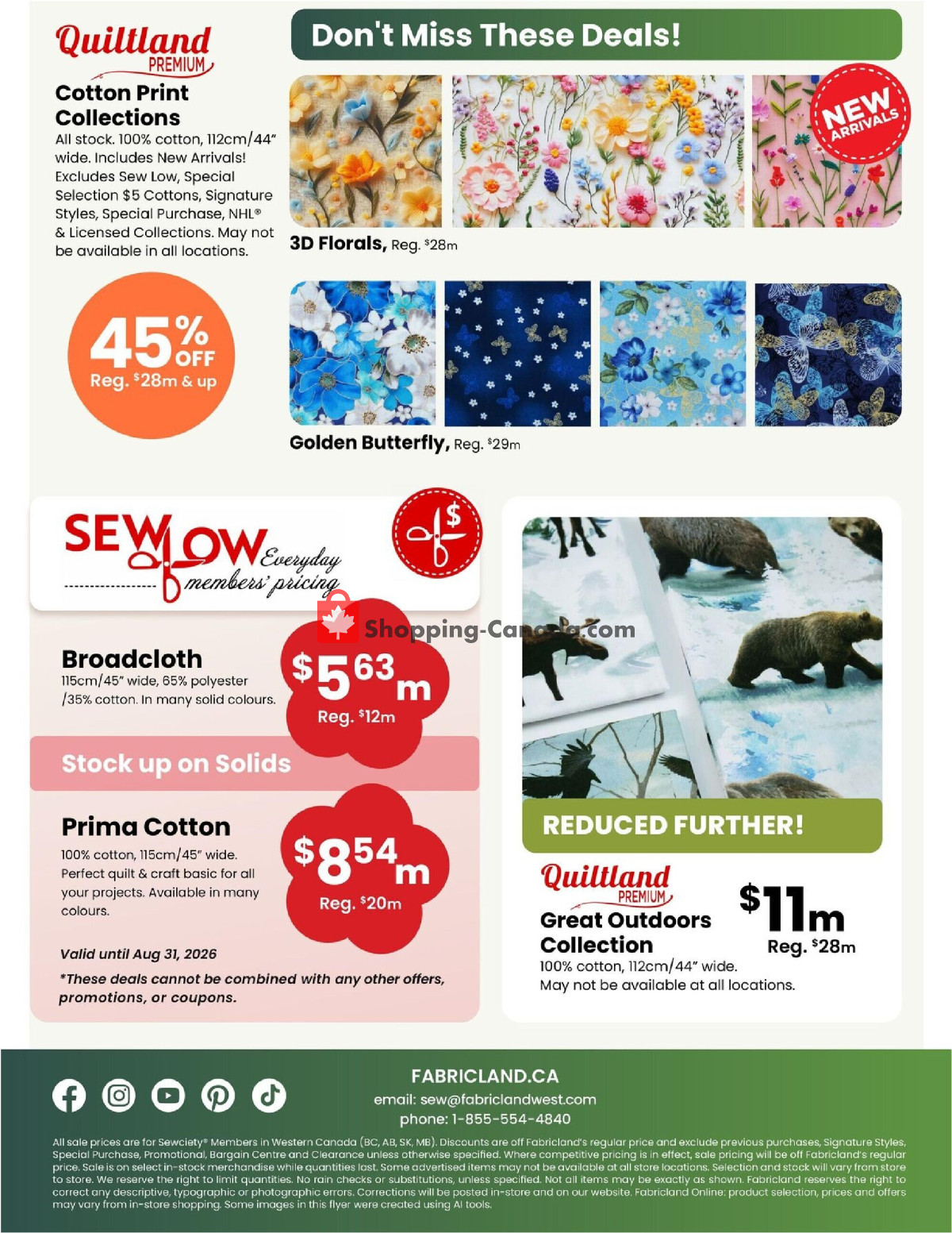 Fabricland flyer from Saturday April 4, 2026 to Thursday April 30, 2026 - page 14