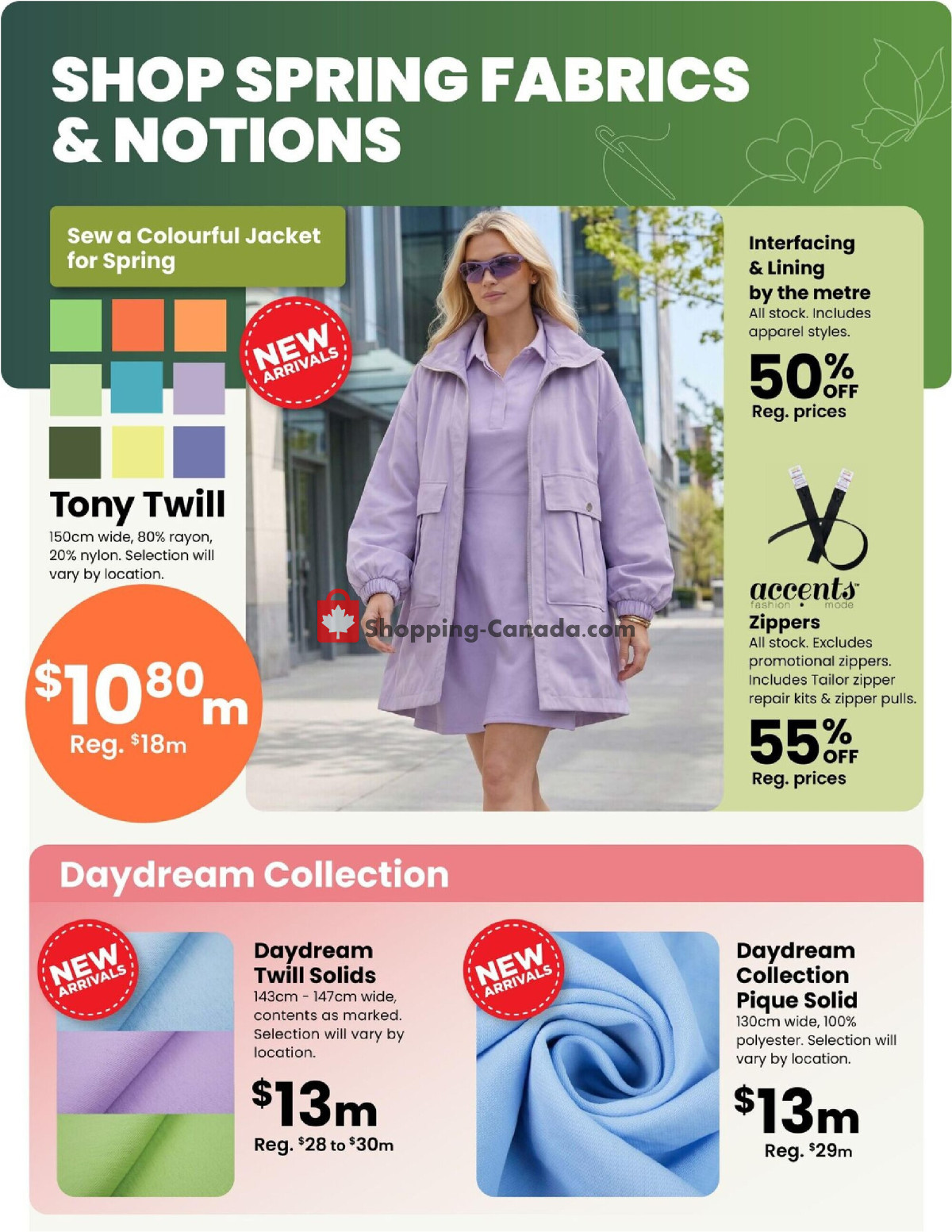 Fabricland flyer from Saturday April 4, 2026 to Thursday April 30, 2026 - page 2