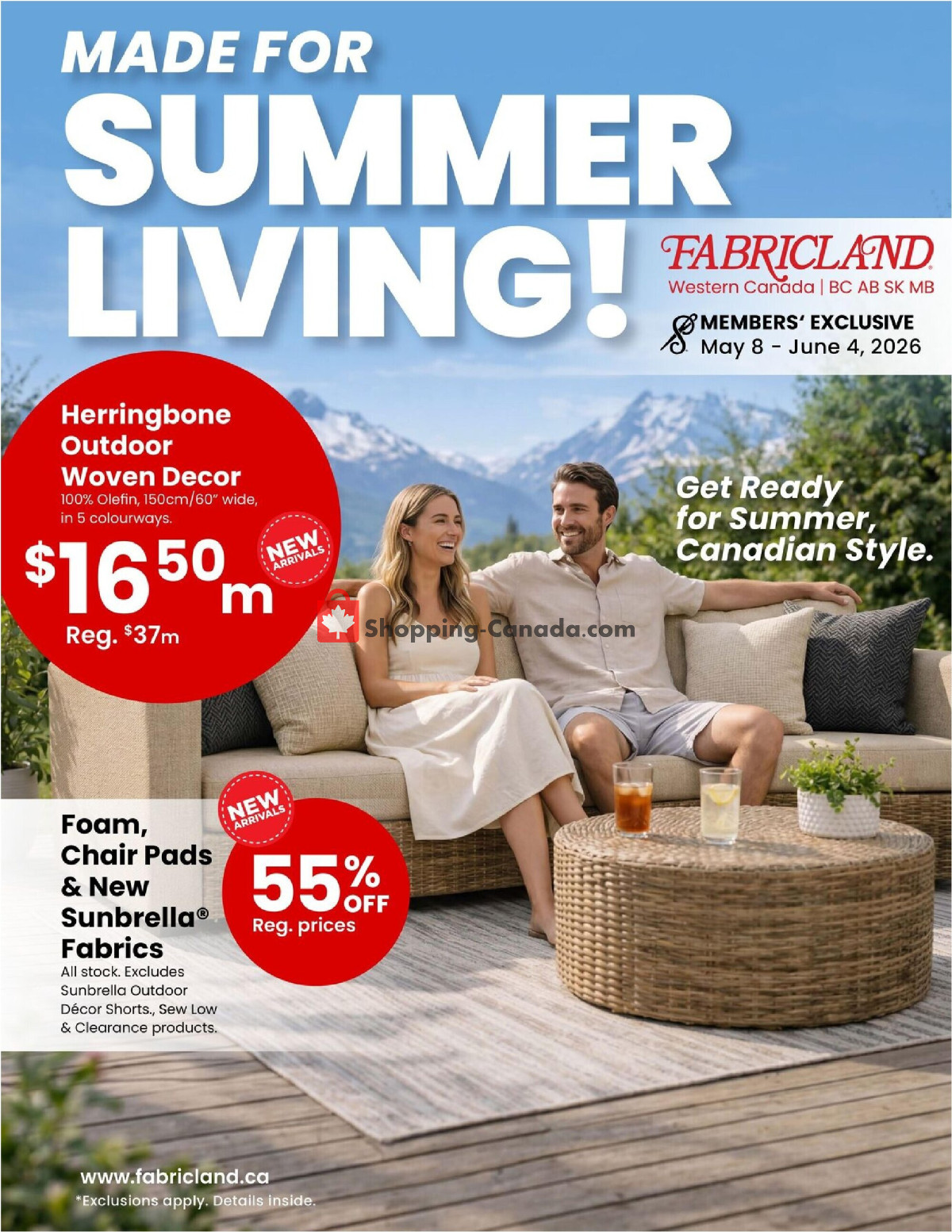 Fabricland flyer from Friday May 8, 2026 to Thursday June 4, 2026 - page 1