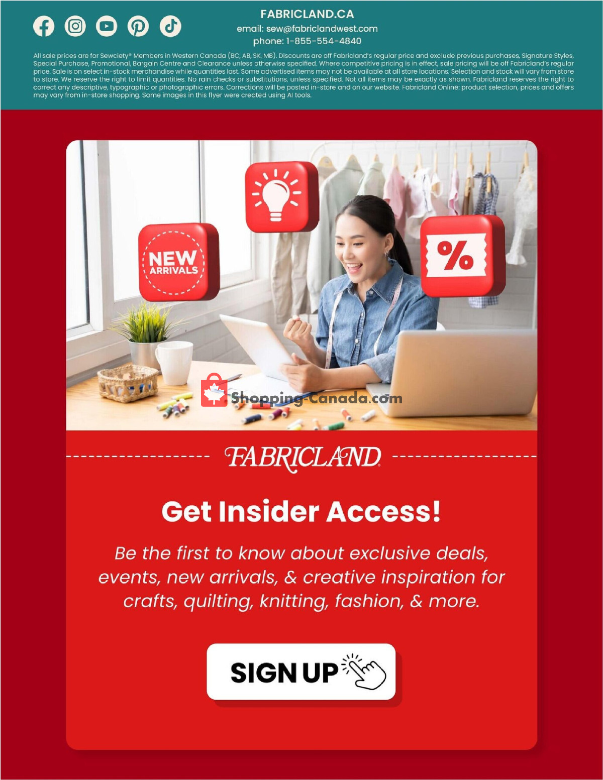 Fabricland flyer from Tuesday September 1, 2026 to Wednesday September 30, 2026 - page 13