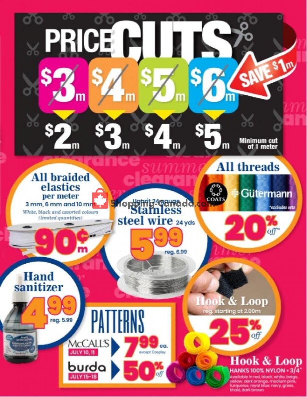 Fabricville Canada, flyer (Buy 1 Get 2 Free) July 9 August 3, 2020