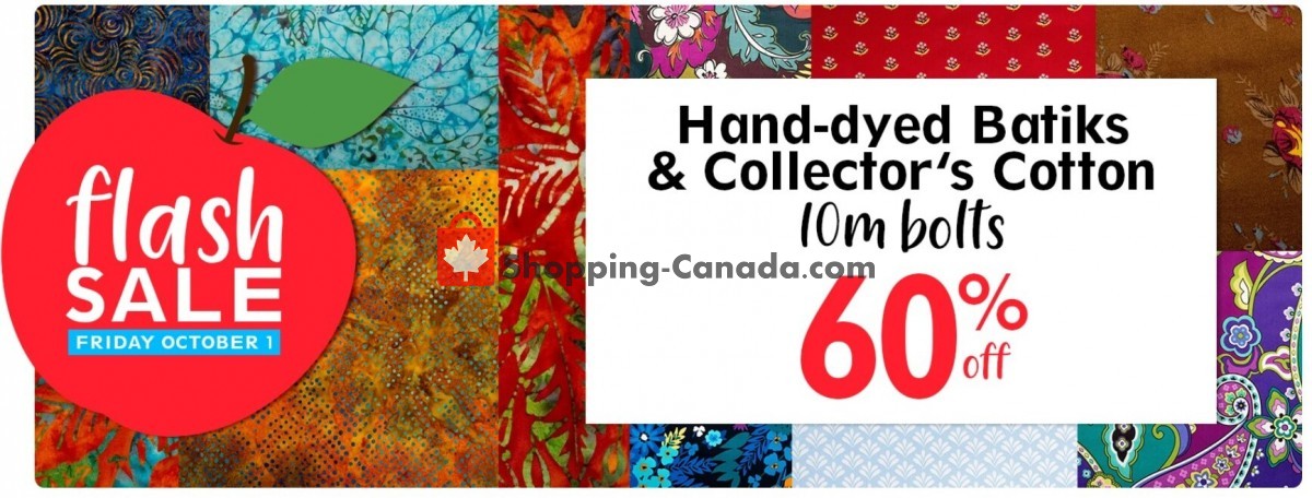 Fabricville flyer from Friday October 1, 2021 to Friday October 1, 2021 - page 1
