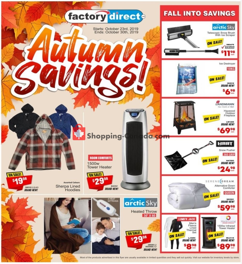 Factorydirect.ca Canada, flyer (Autumn Savings) October 23 October