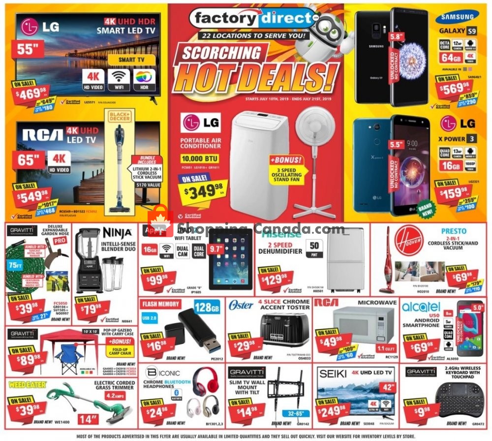 Factorydirect.ca flyer from Wednesday July 10, 2019 to Sunday July 21, 2019 - page 1