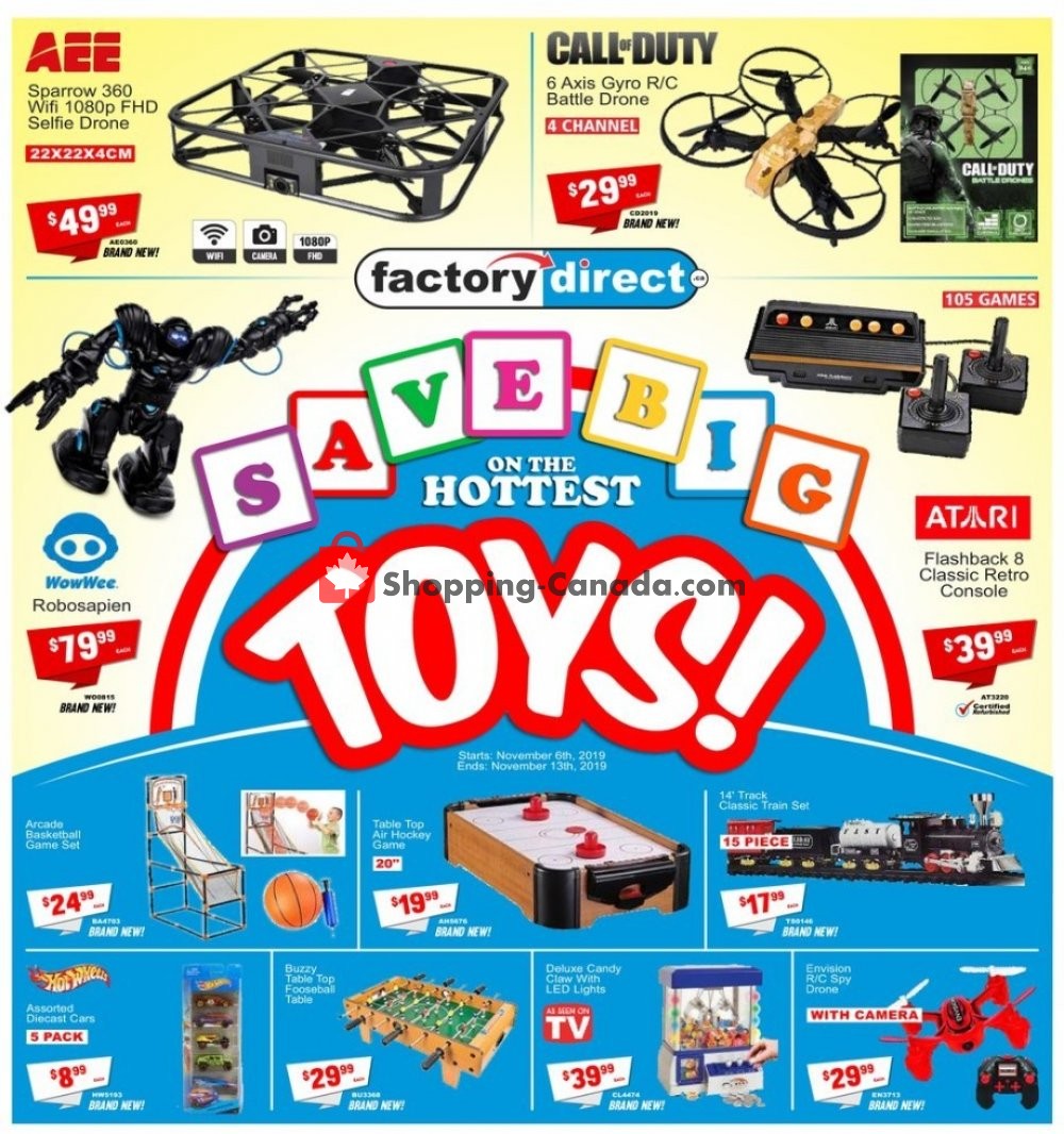 Factorydirect.ca flyer from Wednesday November 6, 2019 to Wednesday November 13, 2019 - page 1