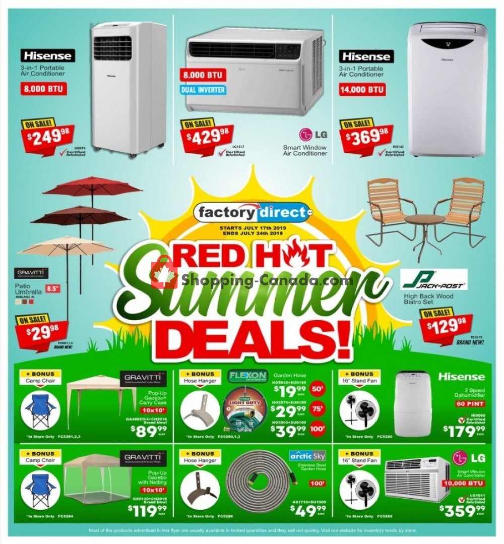 Factorydirect.ca flyer from Wednesday July 17, 2019 to Wednesday July 24, 2019 - page 15