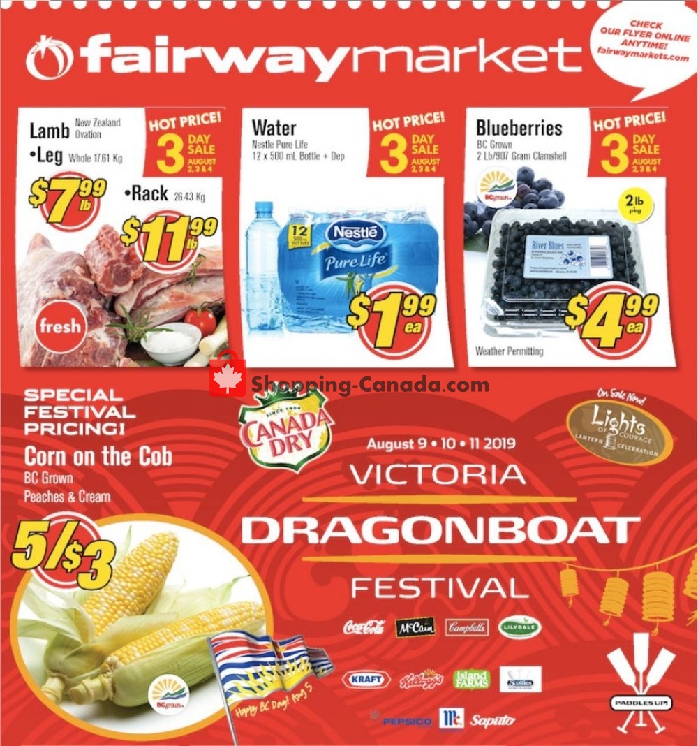 Fairway Market flyer from Friday August 2, 2019 to Thursday August 8, 2019 - page 1