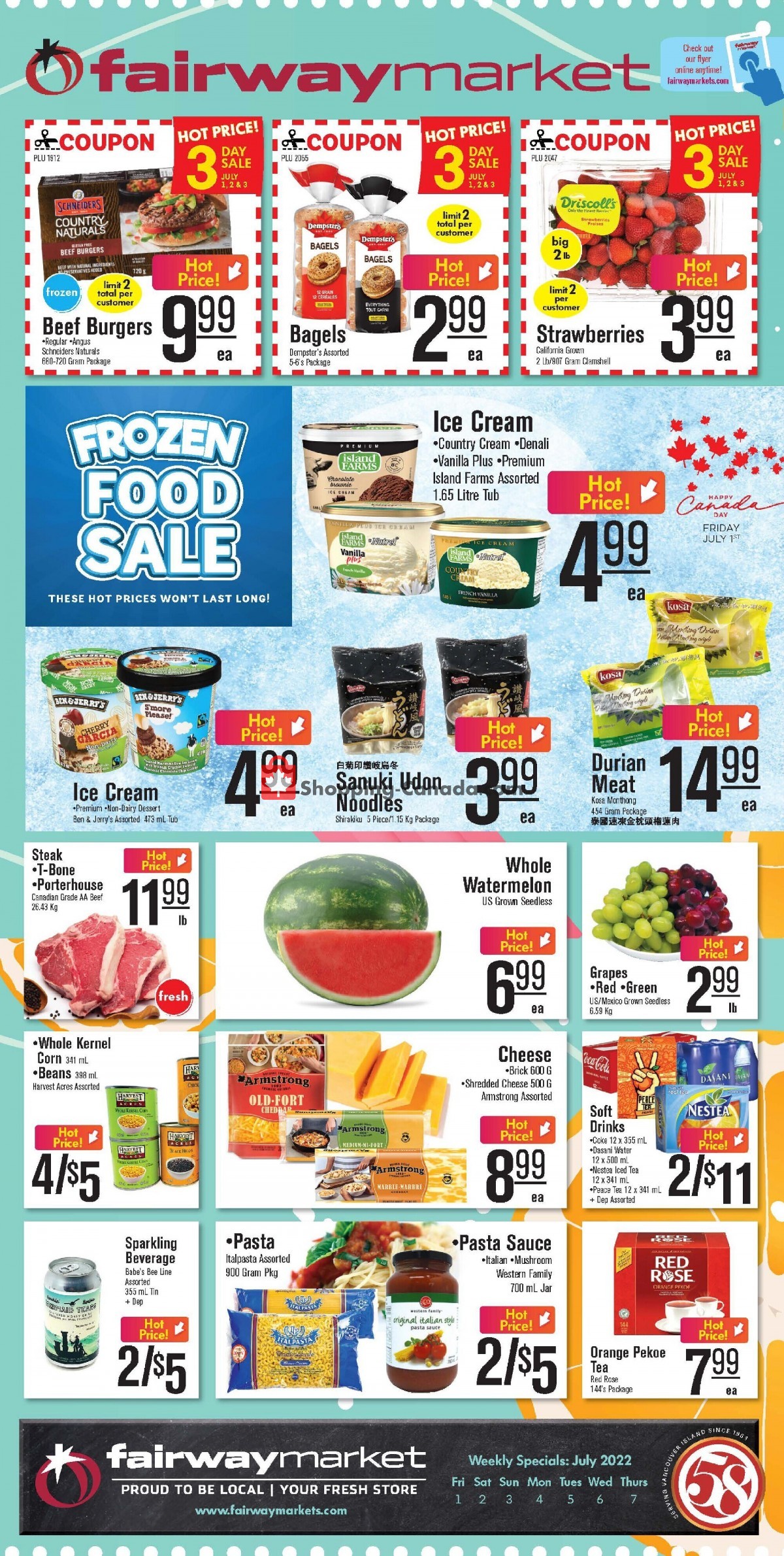 Fairway Market flyer from Friday July 1, 2022 to Thursday July 7, 2022 - page 1