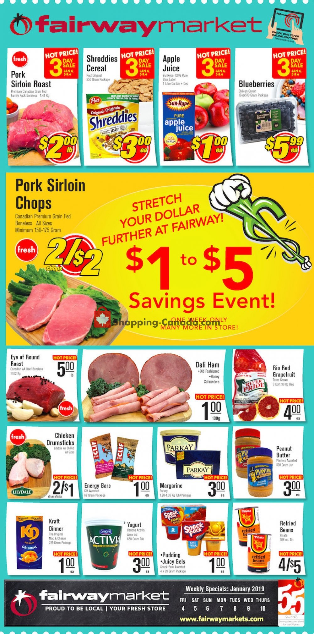 Fairway Market flyer from Friday January 4, 2019 to Thursday January 10, 2019 - page 1