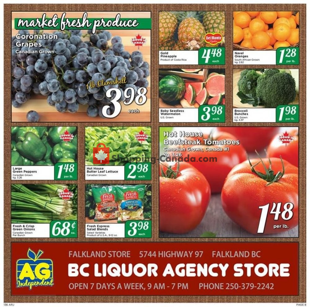 Falkland Store Ltd. flyer from Monday September 3, 2018 to Saturday September 8, 2018 - page 8