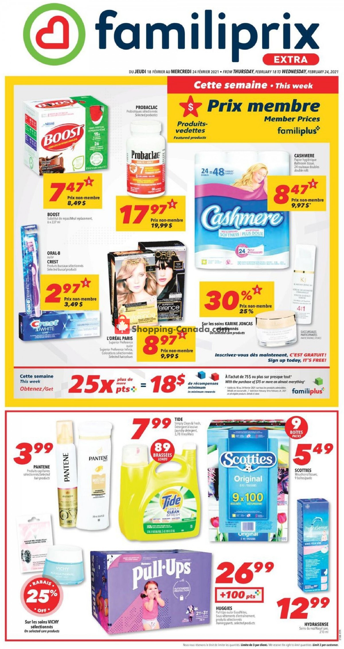 Familiprix flyer from Thursday February 18, 2021 to Wednesday February 24, 2021 - page 1