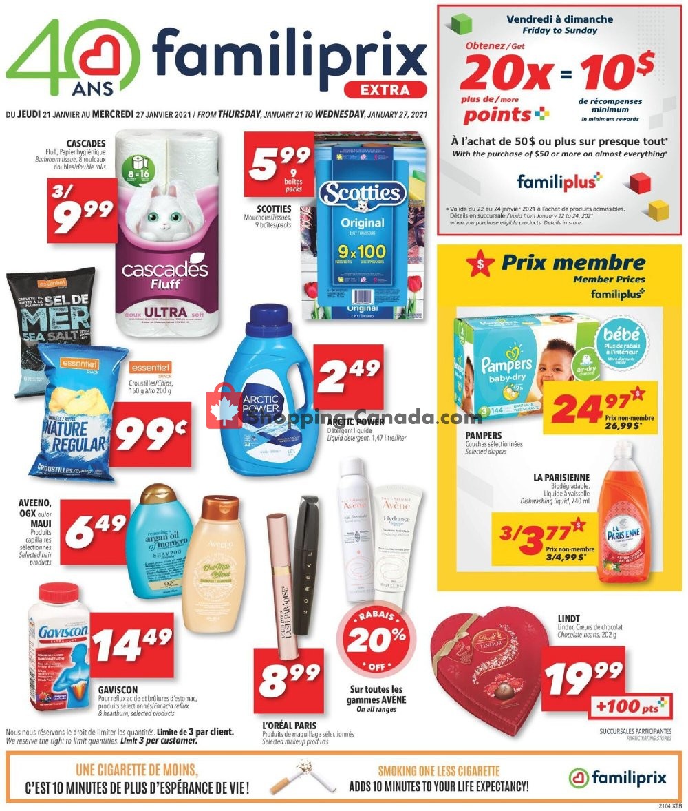 Familiprix flyer from Thursday January 21, 2021 to Wednesday January 27, 2021 - page 1