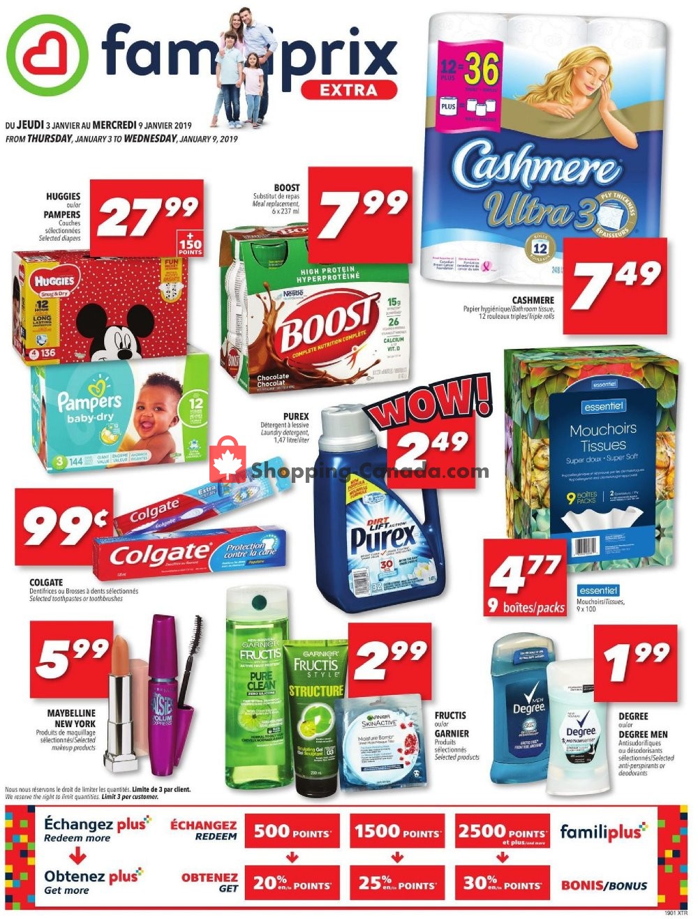 Familiprix flyer from Thursday January 3, 2019 to Wednesday January 9, 2019 - page 1