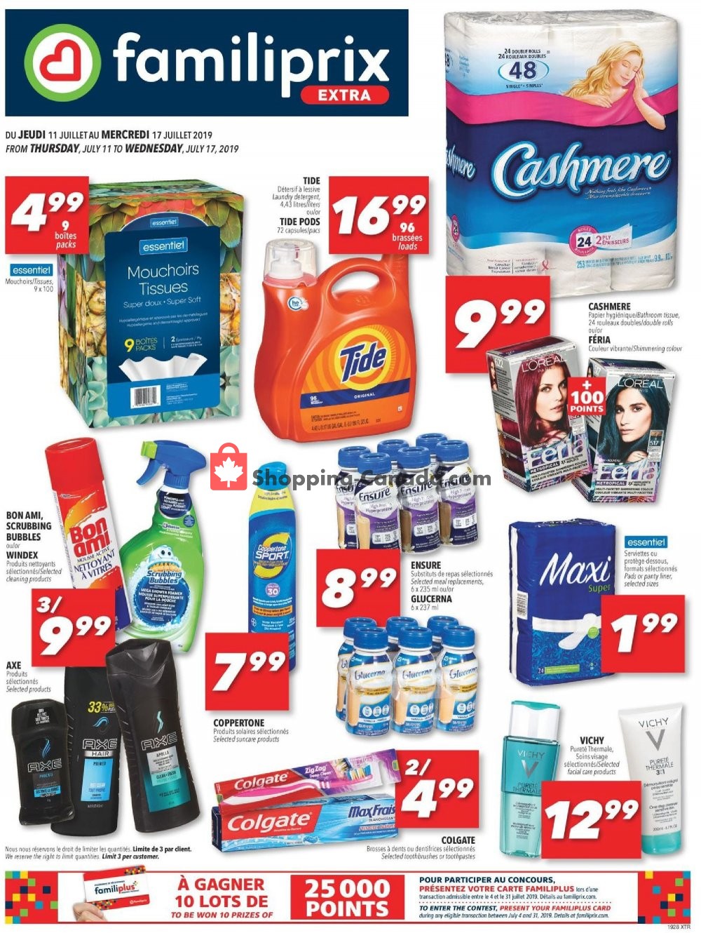 Familiprix flyer from Thursday July 11, 2019 to Wednesday July 17, 2019 - page 1