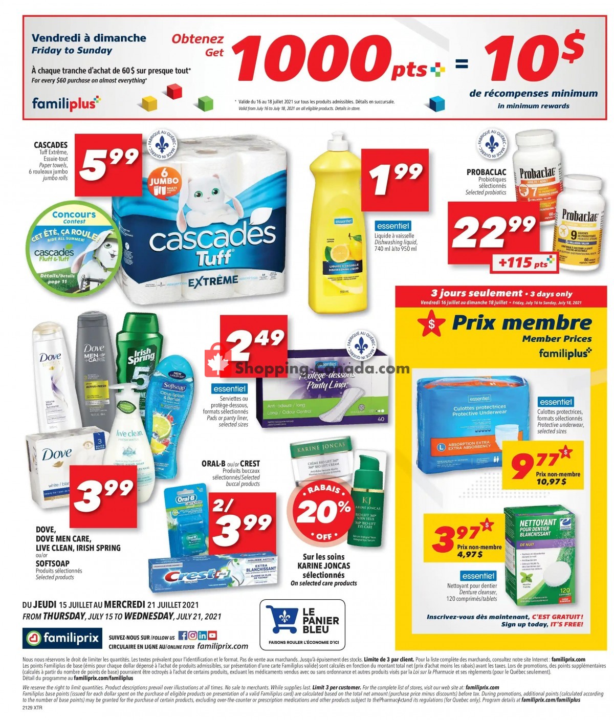 Familiprix flyer from Thursday July 15, 2021 to Wednesday July 21, 2021 - page 15