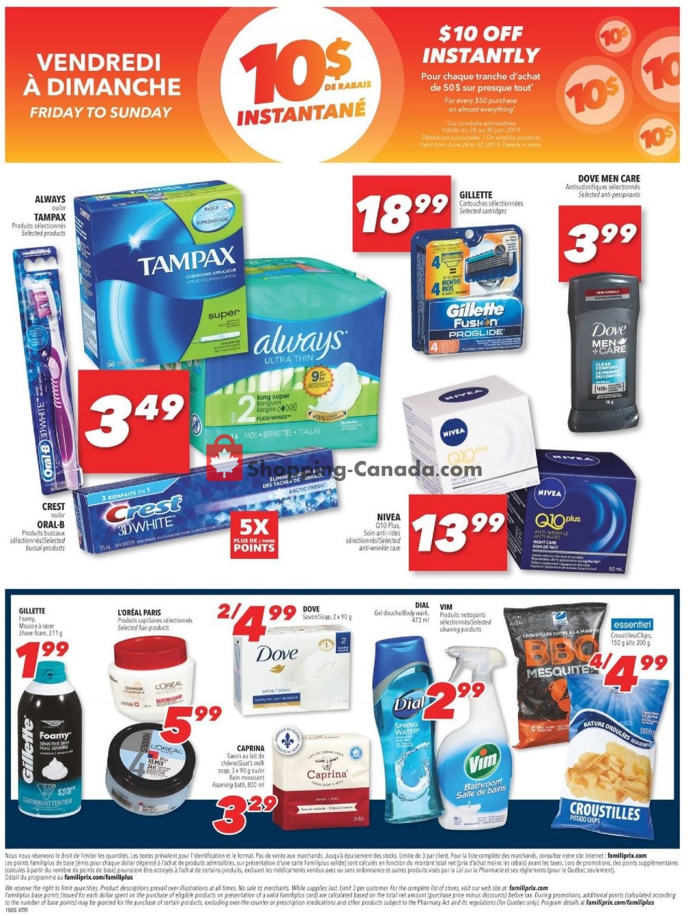 Familiprix flyer from Thursday June 27, 2019 to Wednesday July 3, 2019 - page 10