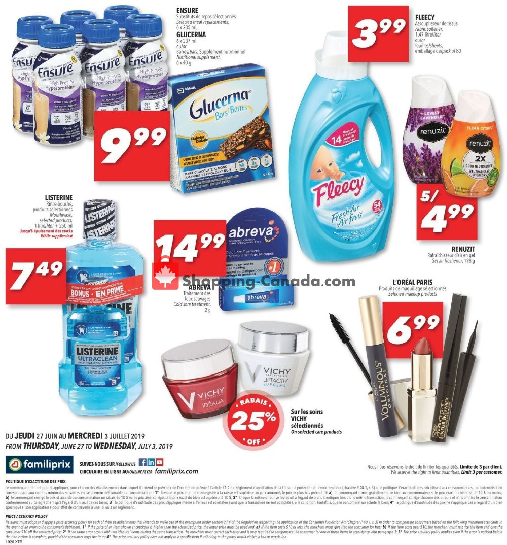 Familiprix flyer from Thursday June 27, 2019 to Wednesday July 3, 2019 - page 12