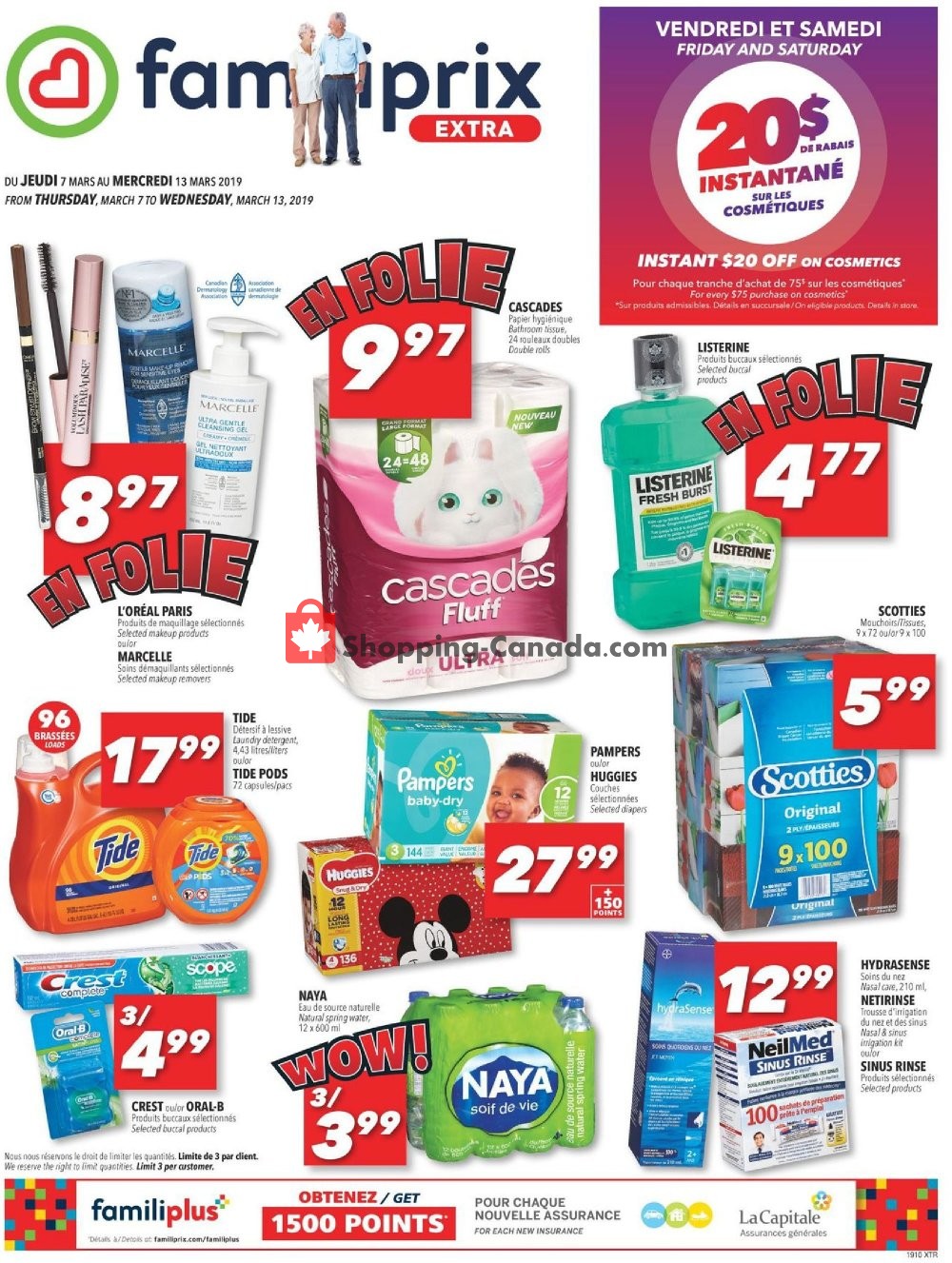 Familiprix flyer from Thursday March 7, 2019 to Wednesday March 13, 2019 - page 1