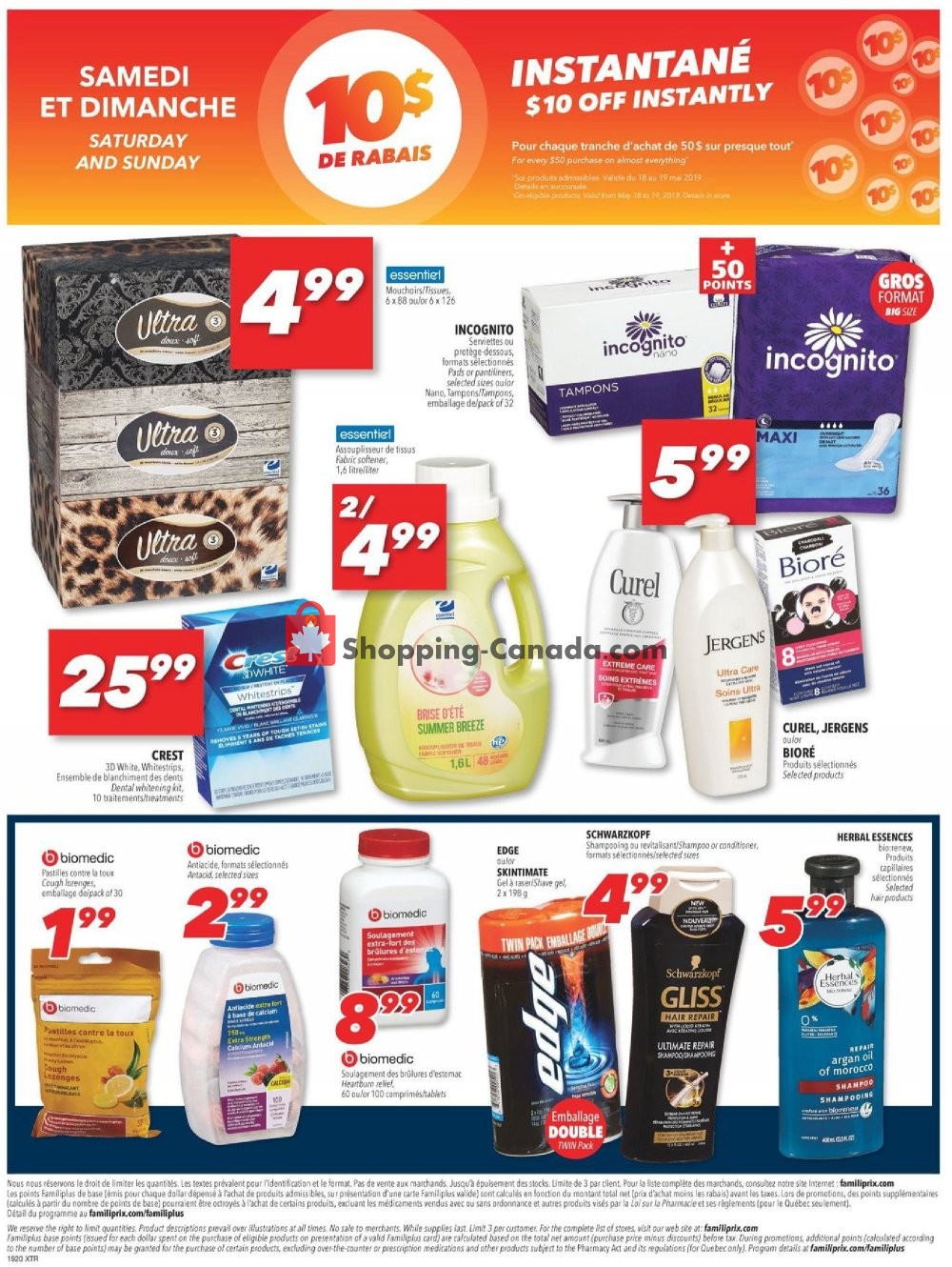 Familiprix flyer from Thursday May 16, 2019 to Wednesday May 22, 2019 - page 10