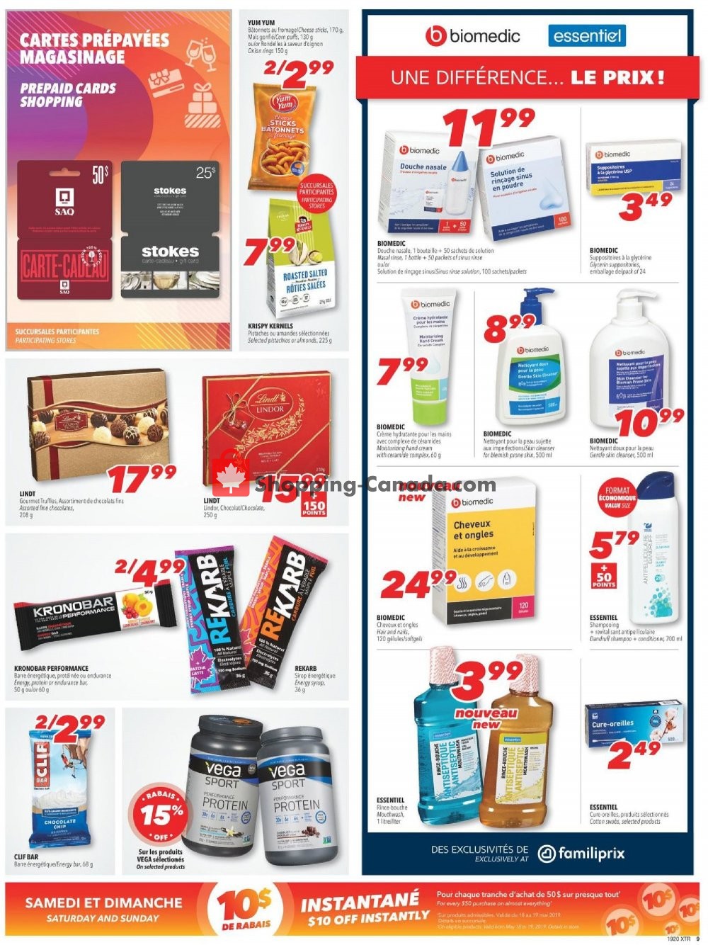 Familiprix flyer from Thursday May 16, 2019 to Wednesday May 22, 2019 - page 9