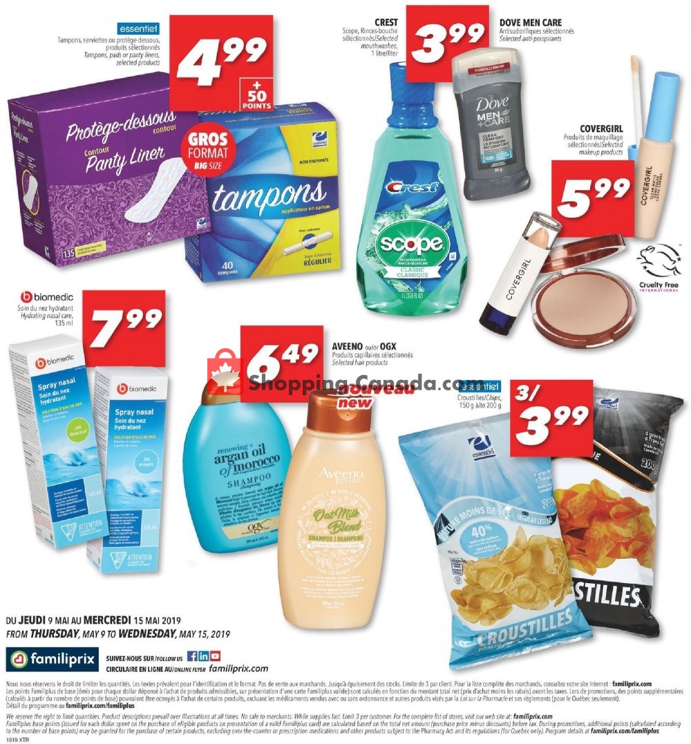 Familiprix flyer from Thursday May 9, 2019 to Wednesday May 15, 2019 - page 16