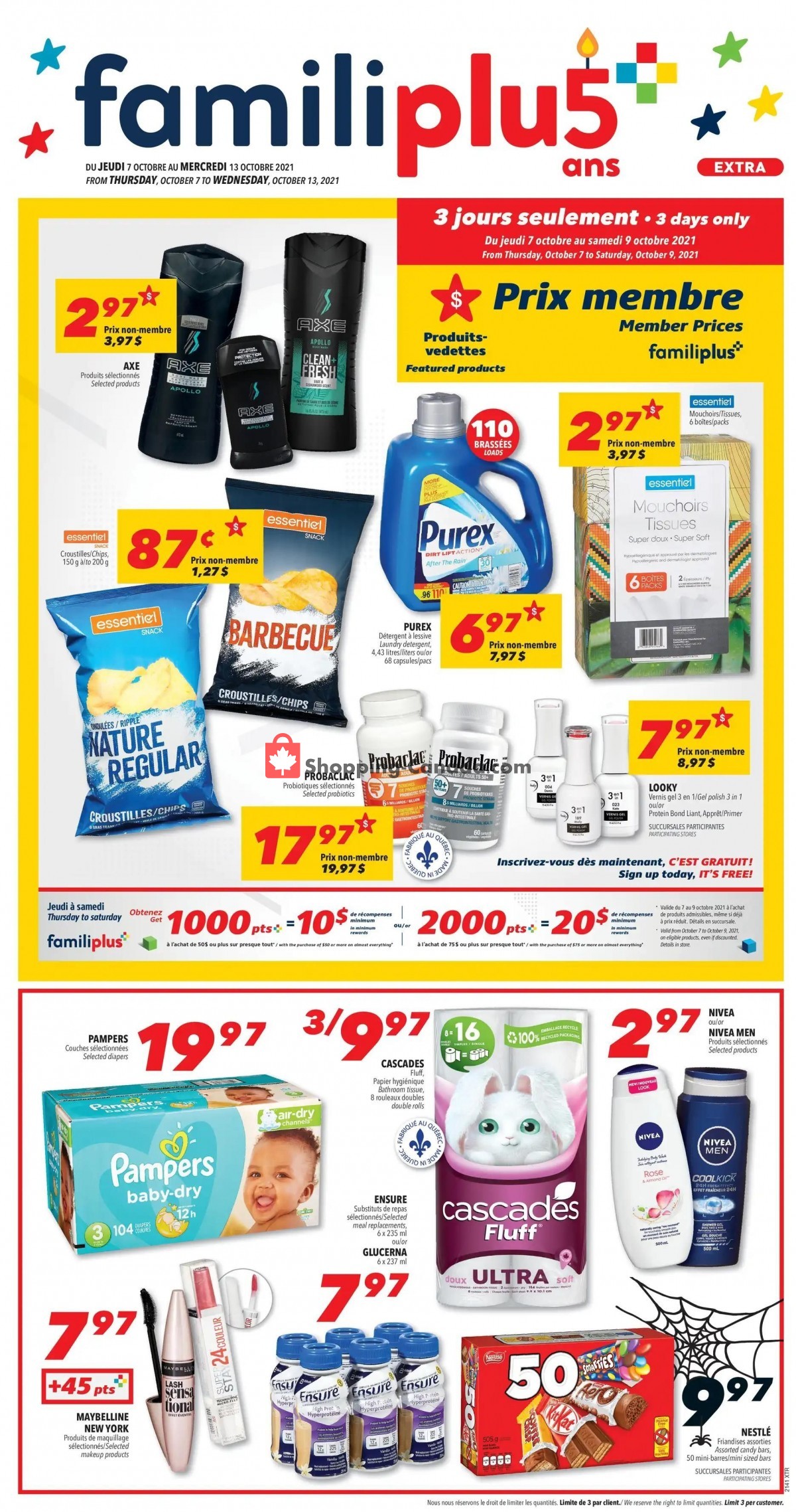Familiprix flyer from Thursday October 7, 2021 to Wednesday October 13, 2021 - page 1