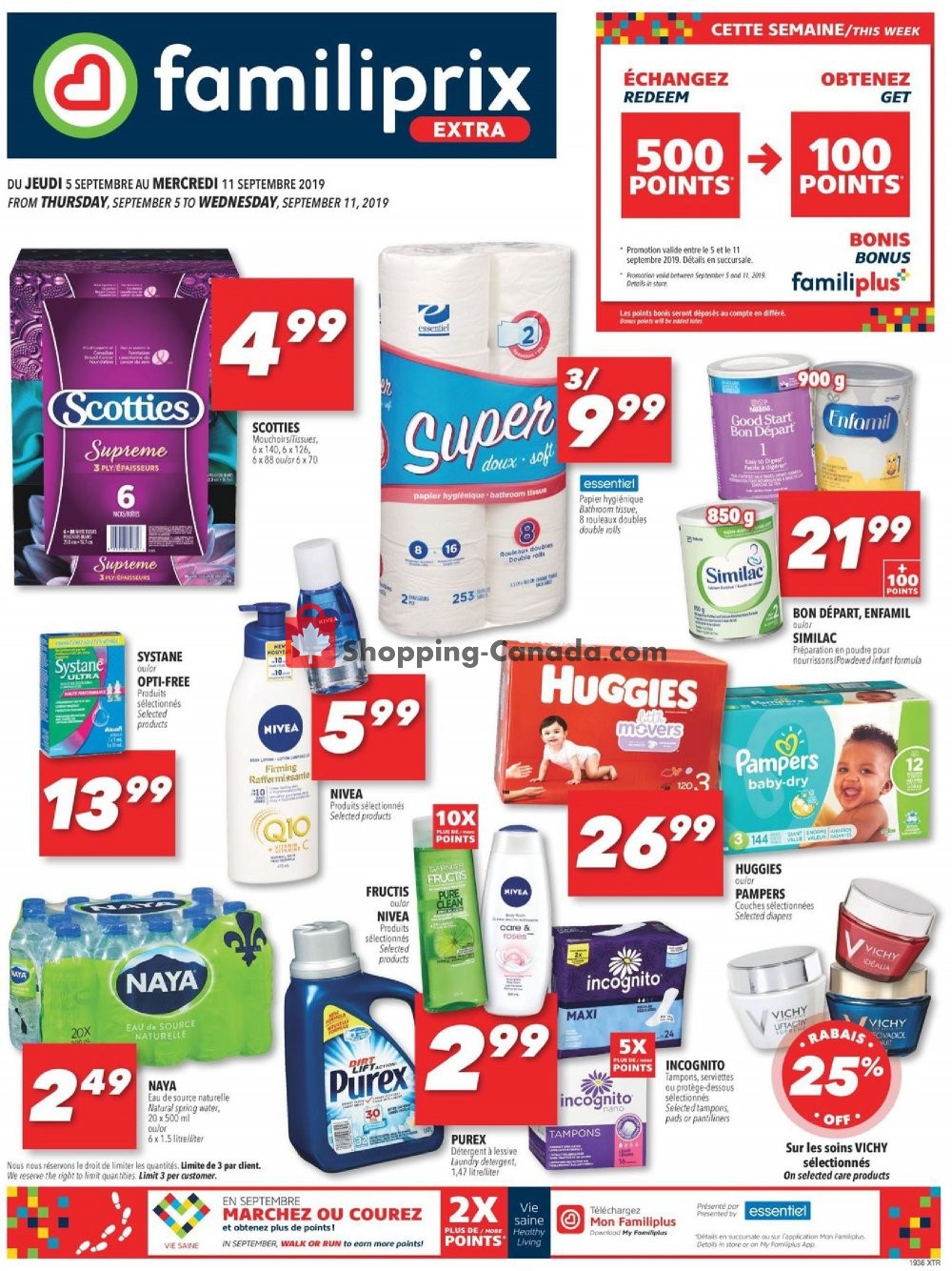 Familiprix flyer from Thursday September 5, 2019 to Wednesday September 11, 2019 - page 1