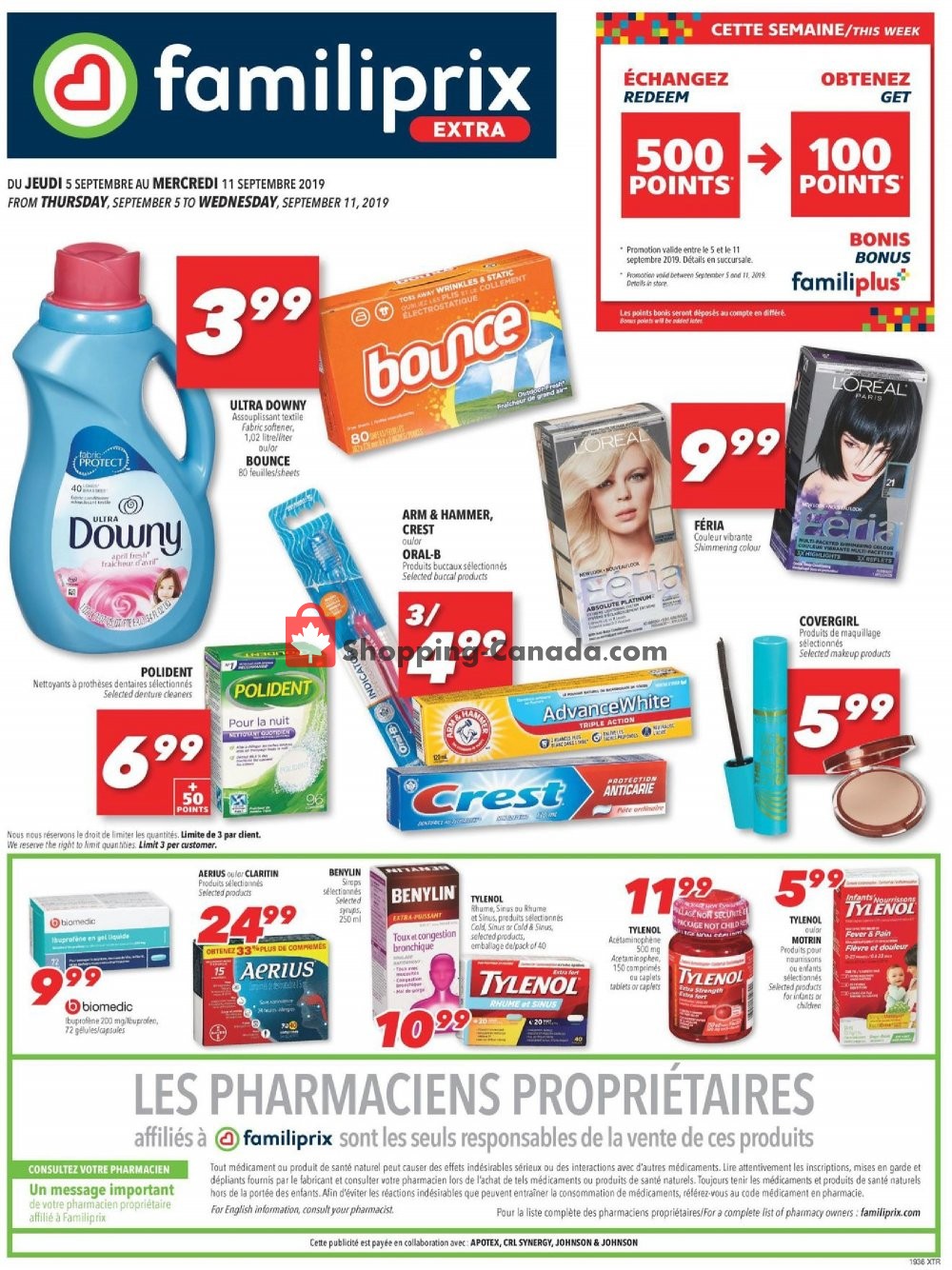 Familiprix flyer from Thursday September 5, 2019 to Wednesday September 11, 2019 - page 3