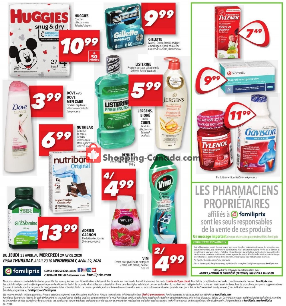 Familiprix flyer from Thursday April 23, 2020 to Wednesday April 29, 2020 - page 5