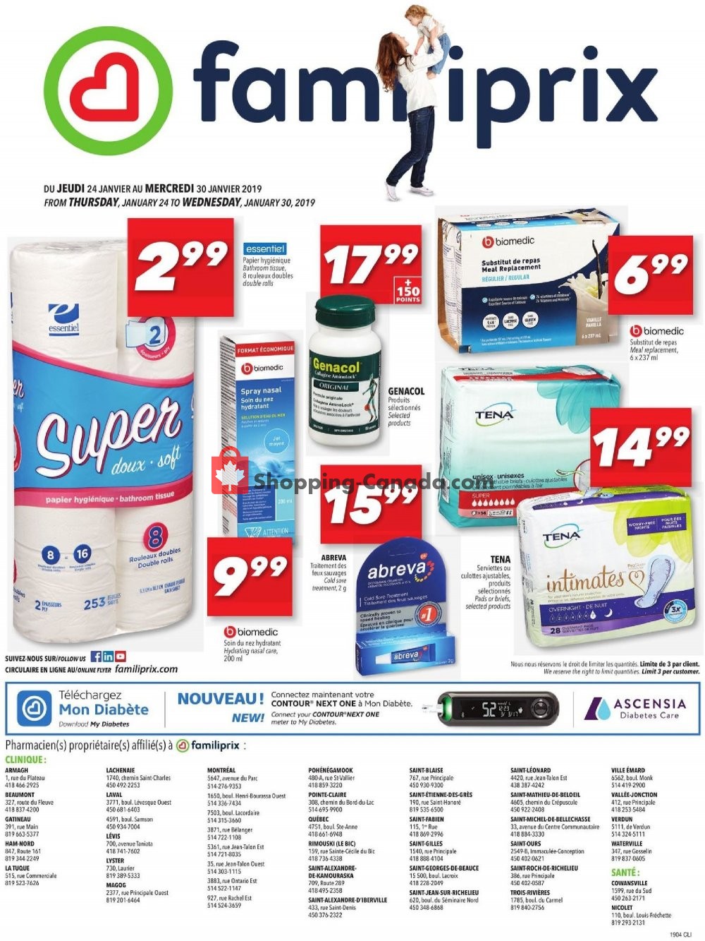 Familiprix flyer from Thursday January 24, 2019 to Wednesday January 30, 2019 - page 1