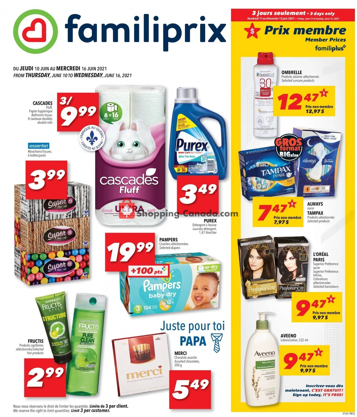 Familiprix flyer from Thursday June 10, 2021 to Wednesday June 16, 2021 - page 1