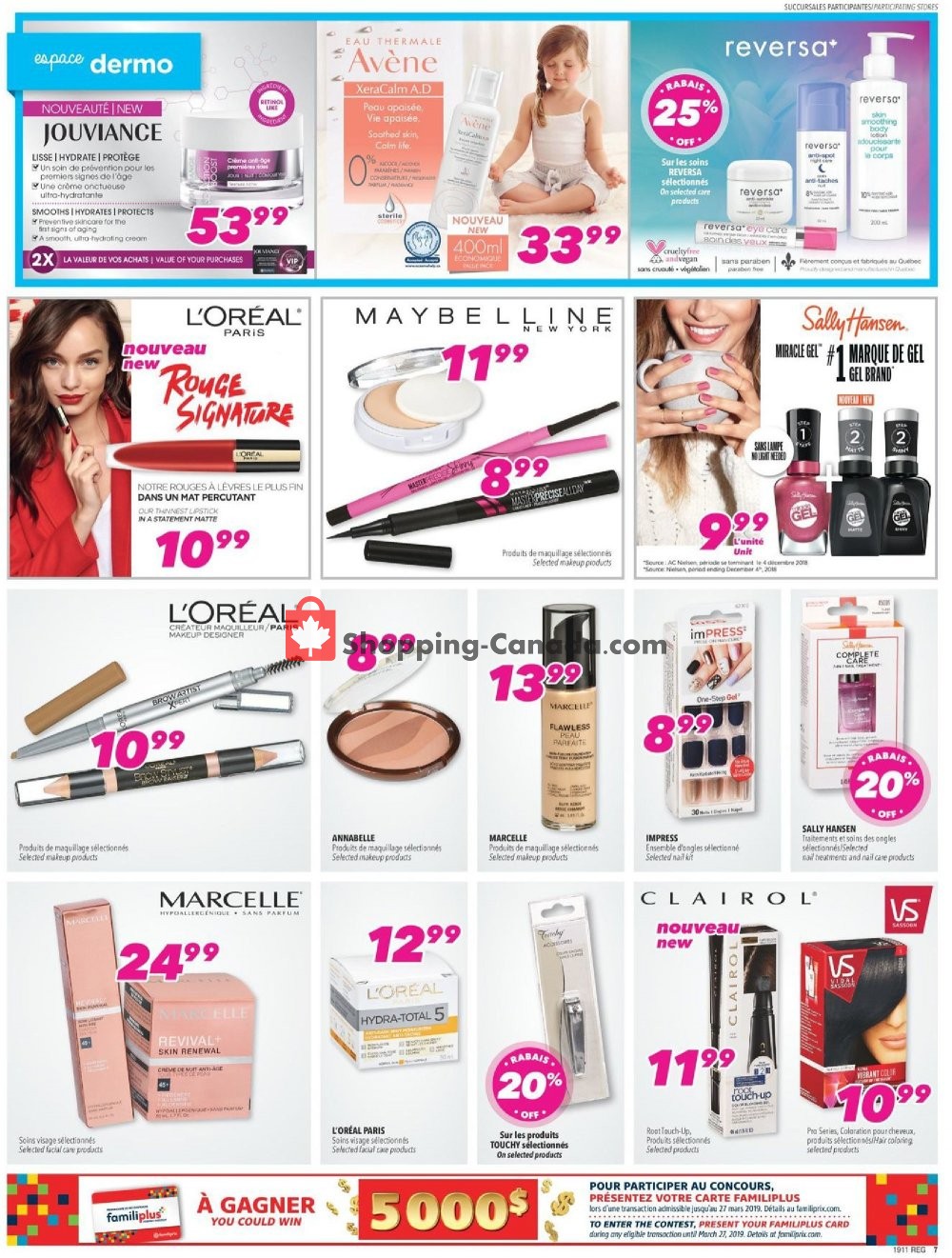 Familiprix flyer from Thursday March 14, 2019 to Wednesday March 20, 2019 - page 7