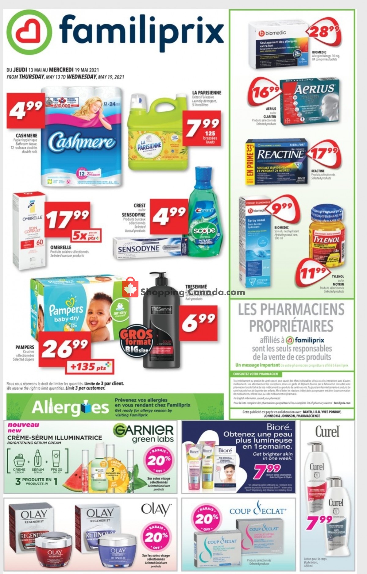 Familiprix flyer from Thursday May 13, 2021 to Wednesday May 19, 2021 - page 1