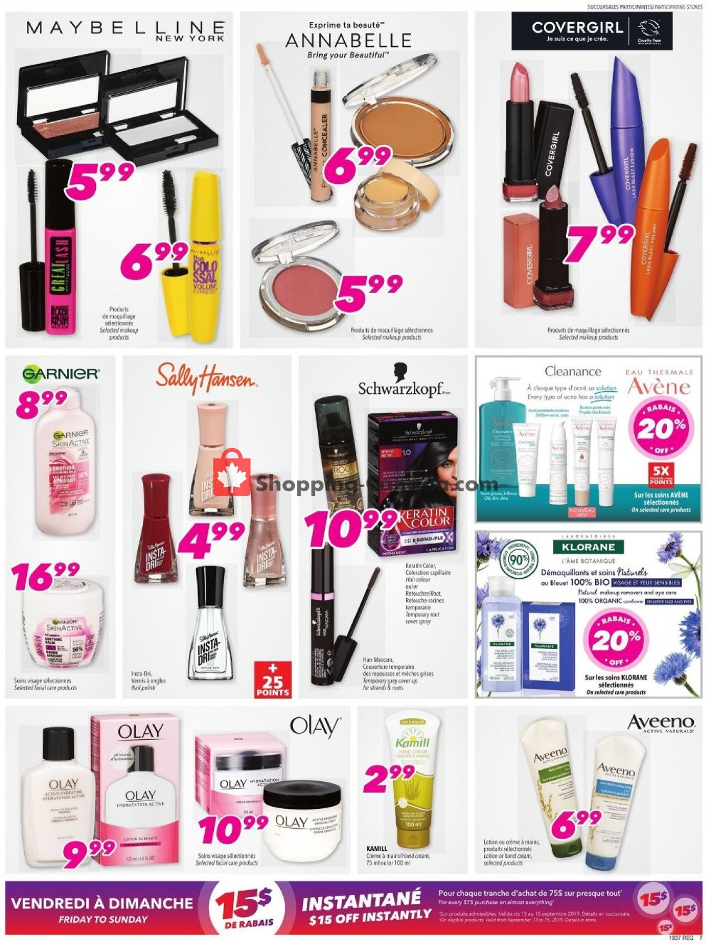 Familiprix flyer from Thursday September 12, 2019 to Wednesday September 18, 2019 - page 7