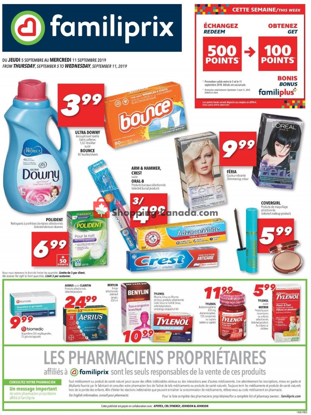 Familiprix flyer from Thursday September 5, 2019 to Wednesday September 11, 2019 - page 3