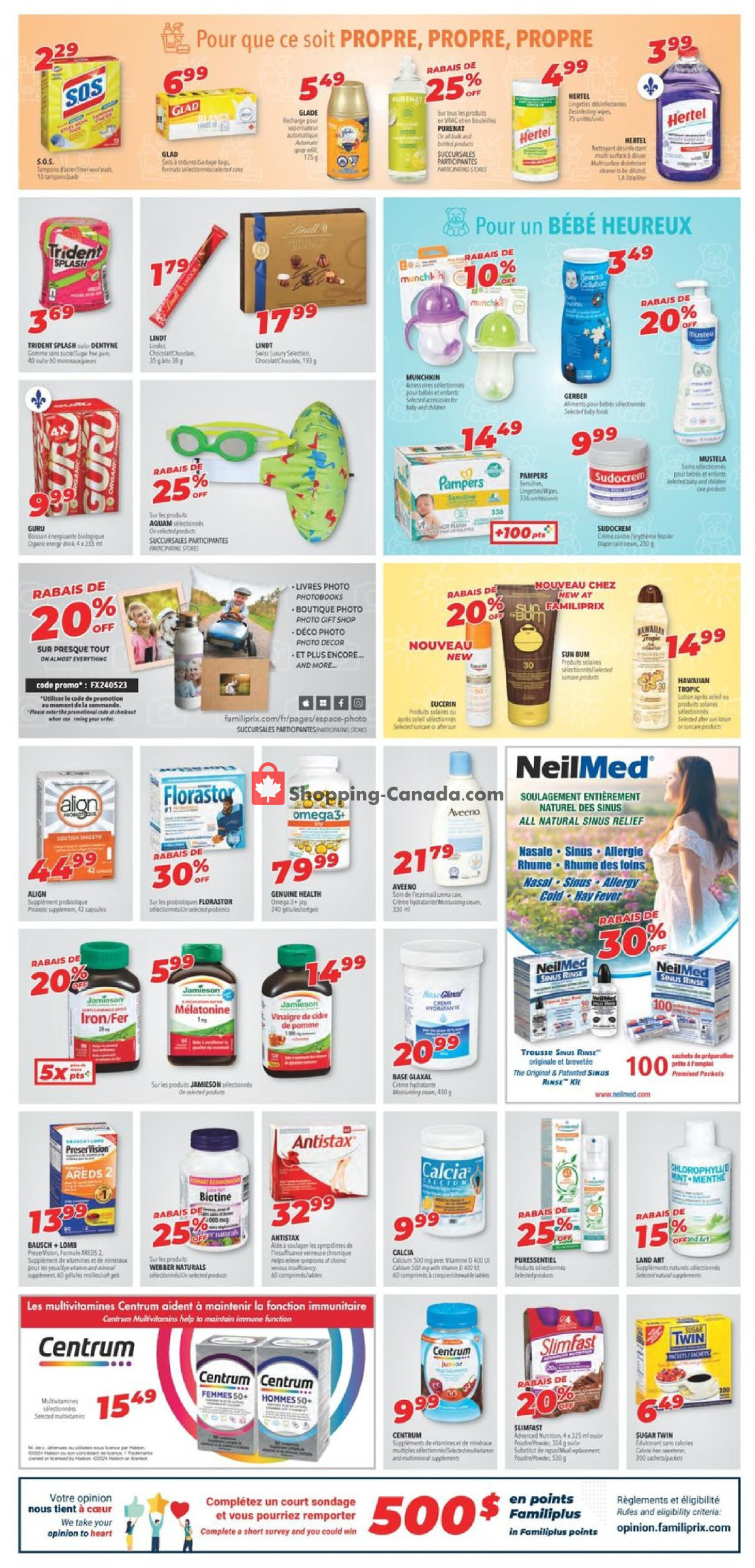 Familiprix flyer from Thursday May 23, 2024 to Wednesday May 29, 2024 - page 10