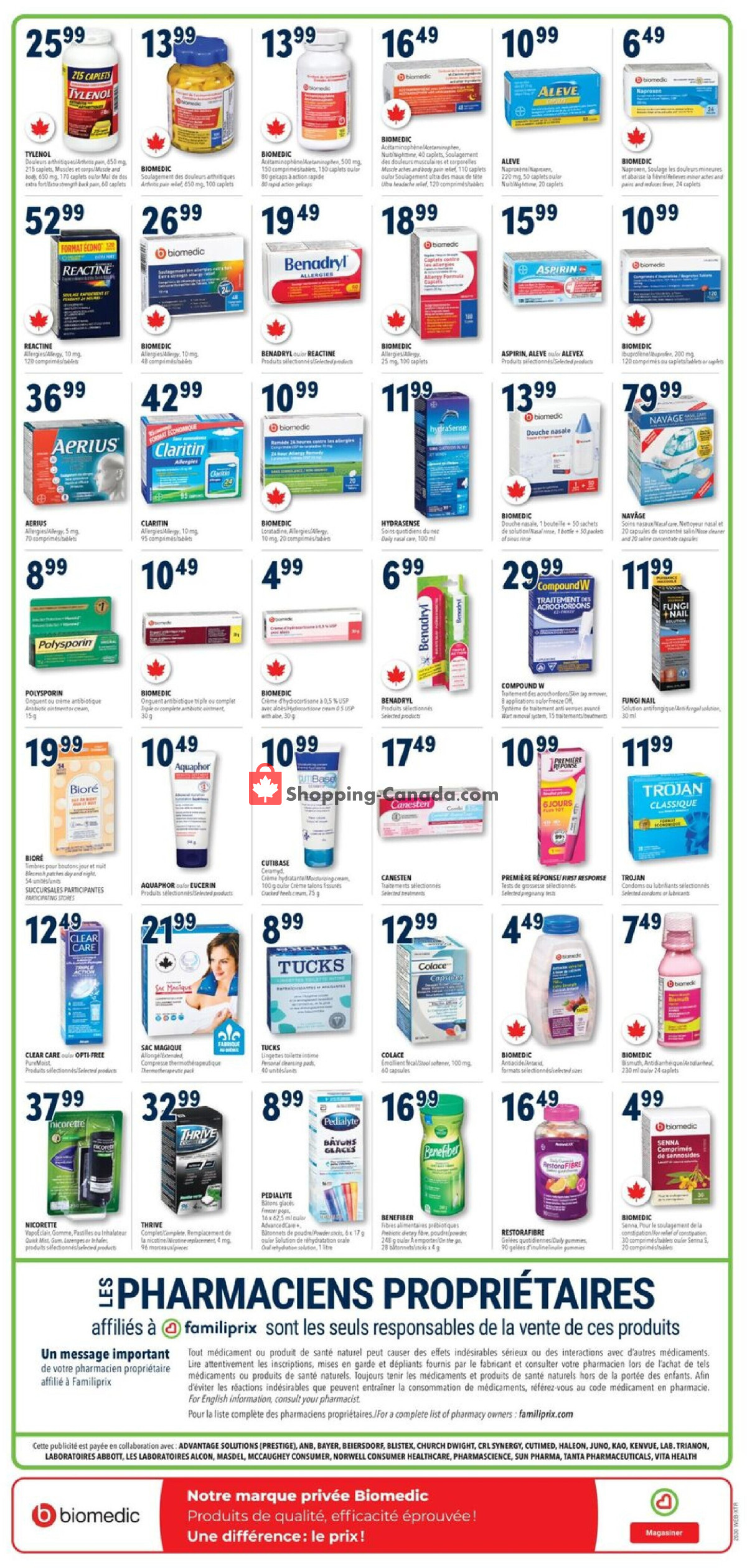 Familiprix flyer from Thursday July 23, 2026 to Wednesday July 29, 2026 - page 4