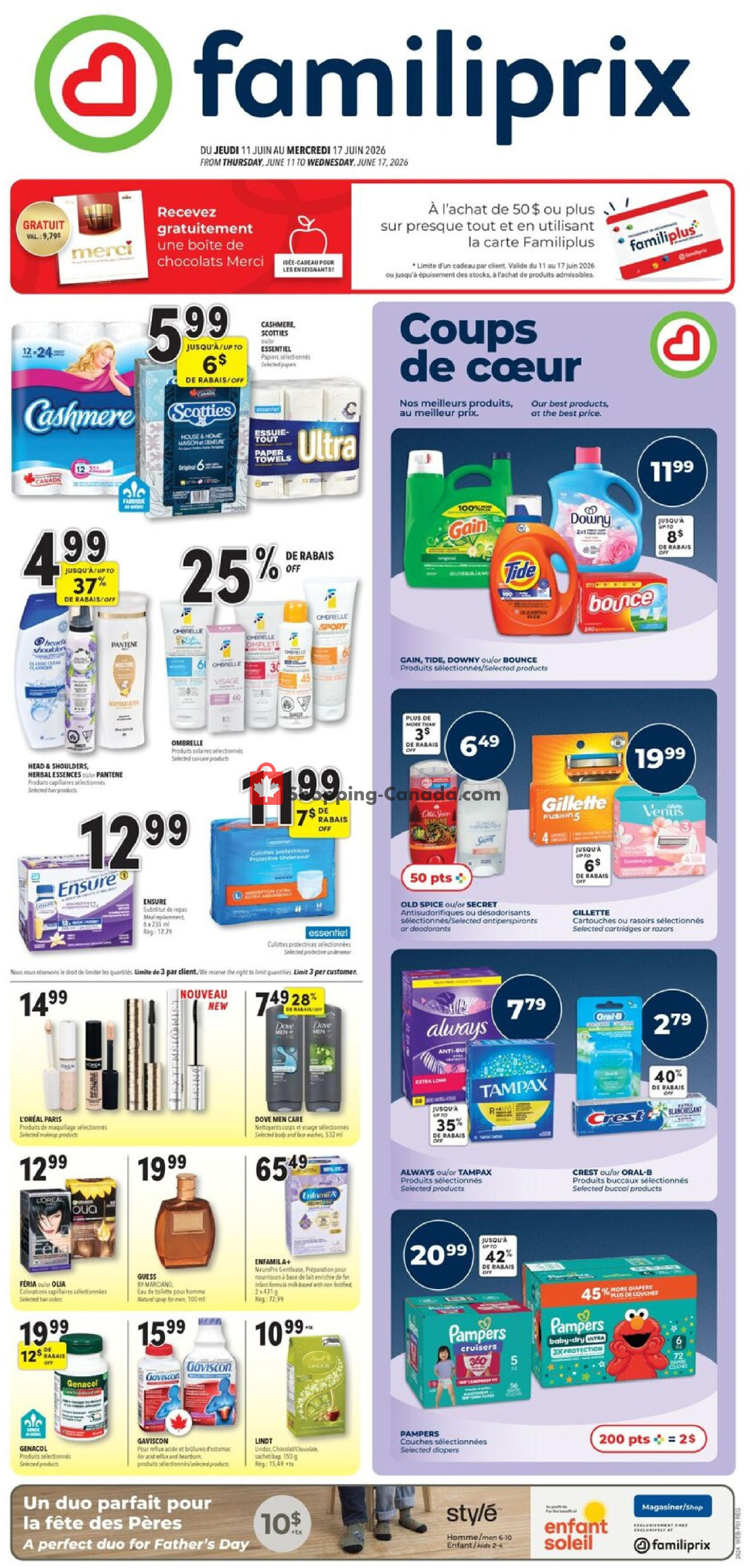 Familiprix flyer from Thursday June 11, 2026 to Wednesday June 17, 2026 - page 1