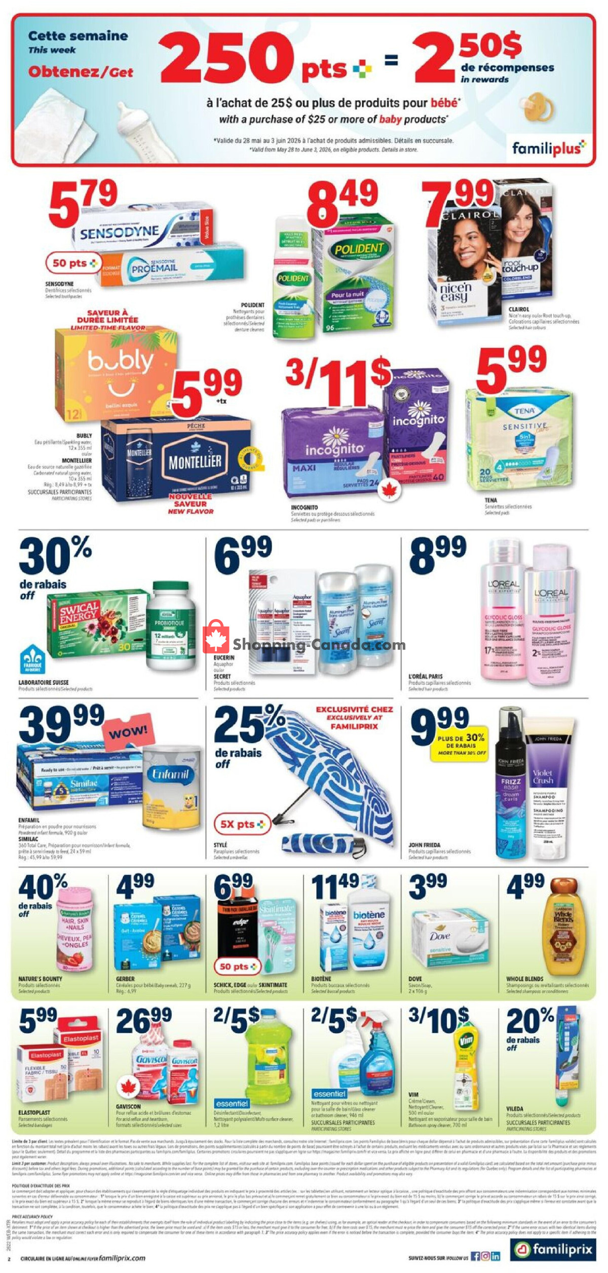 Familiprix flyer from Thursday May 28, 2026 to Wednesday June 3, 2026 - page 2