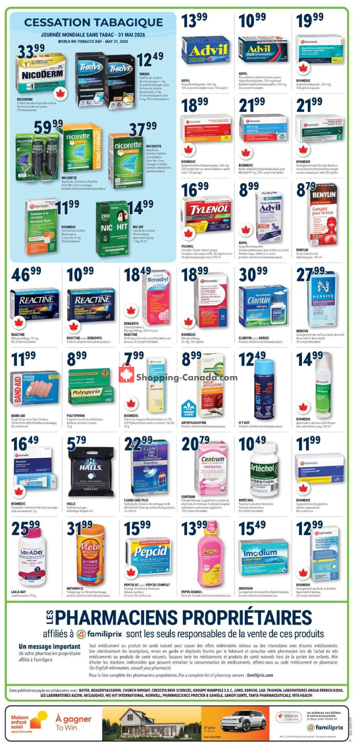 Familiprix flyer from Thursday May 28, 2026 to Wednesday June 3, 2026 - page 3