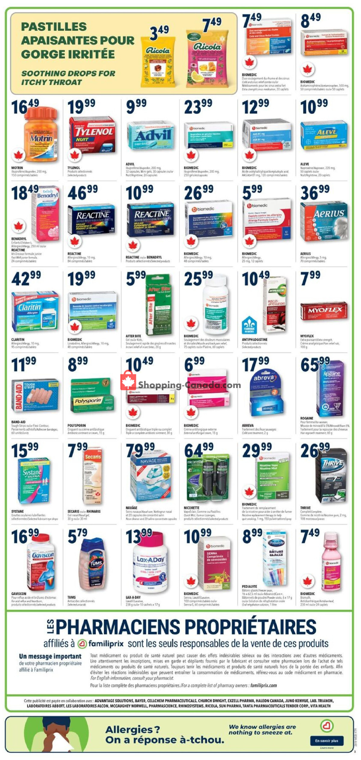 Familiprix flyer from Thursday May 7, 2026 to Wednesday May 13, 2026 - page 3