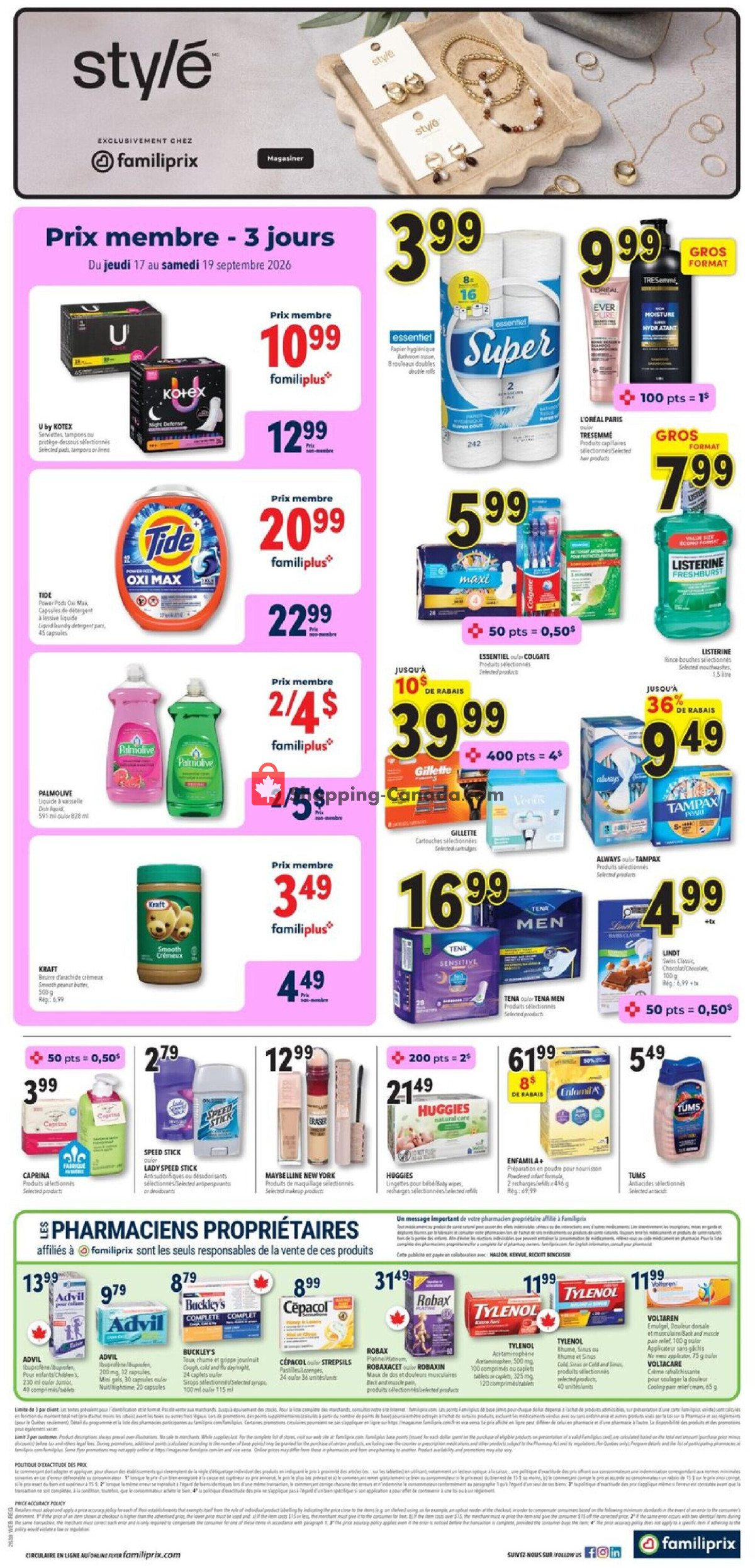 Familiprix flyer from Thursday September 17, 2026 to Wednesday September 23, 2026 - page 2