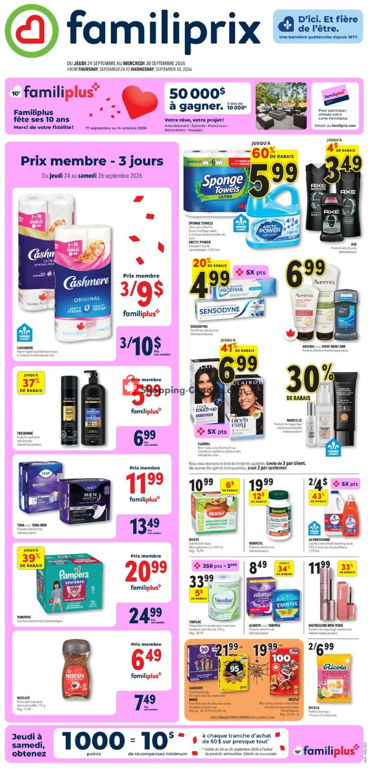 Familiprix flyer from Thursday September 24, 2026 to Wednesday September 30, 2026 - page 1