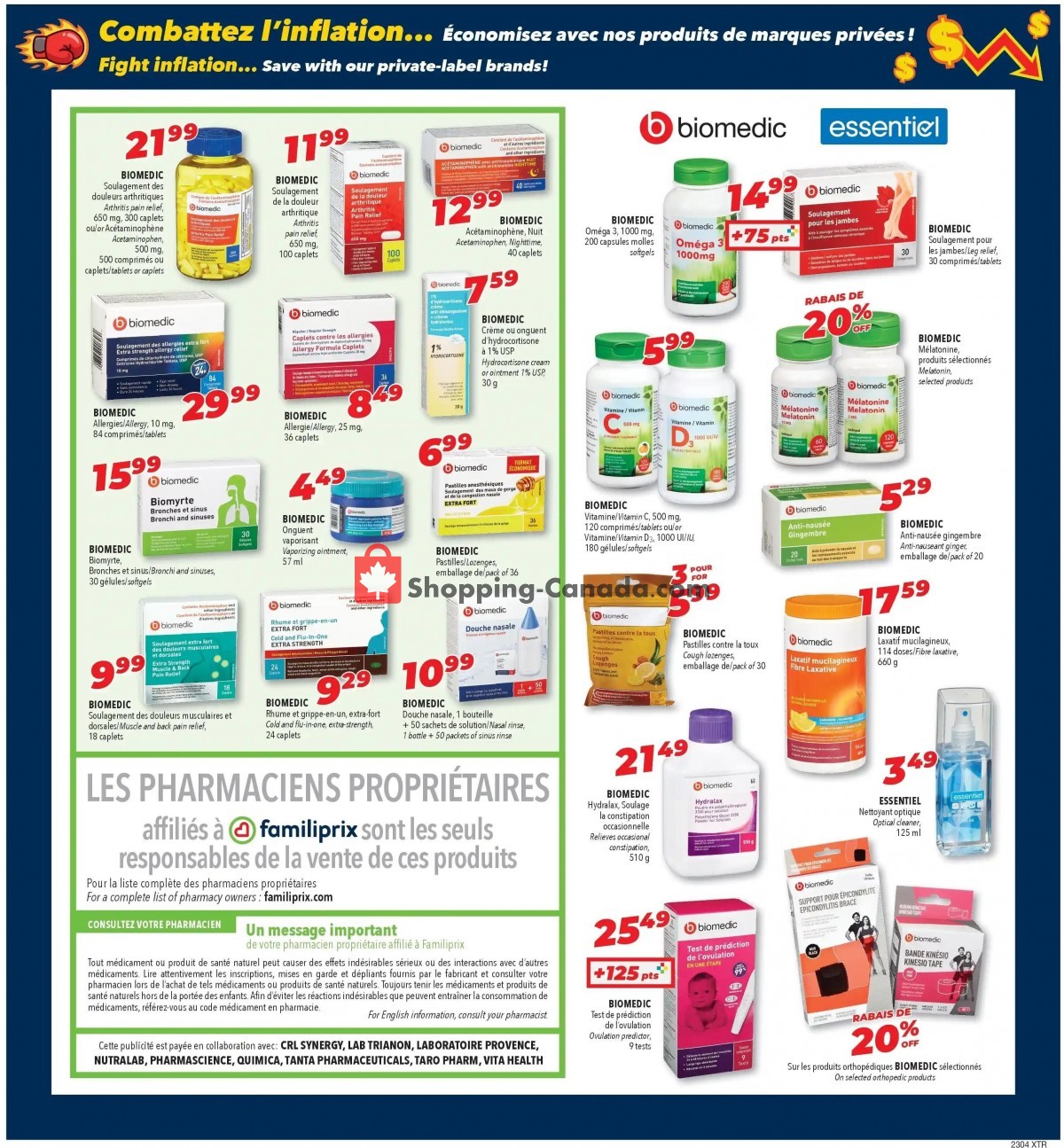 Familiprix flyer from Thursday January 19, 2023 to Wednesday January 25, 2023 - page 4