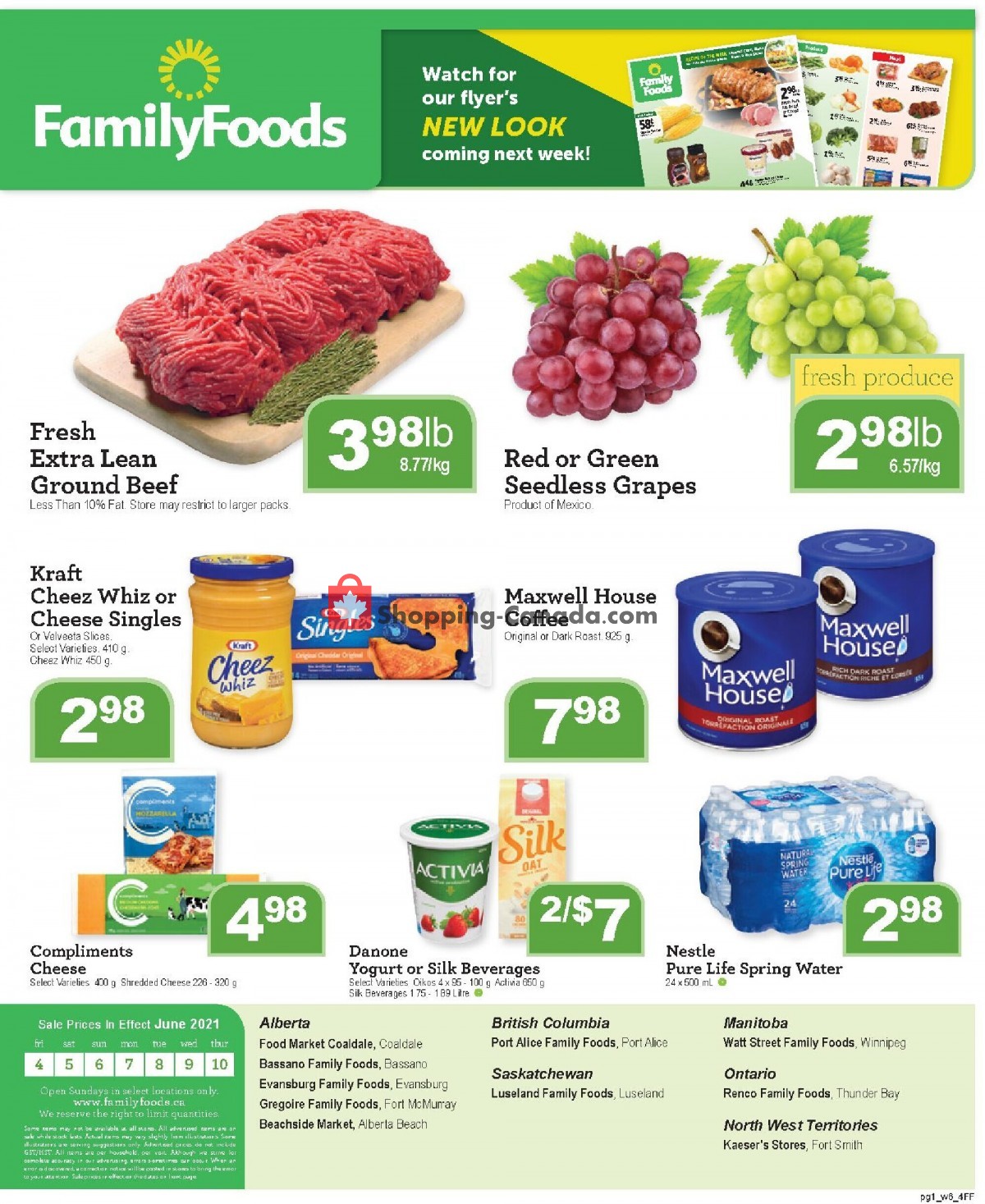 Family Foods flyer from Friday June 4, 2021 to Thursday June 10, 2021 - page 1