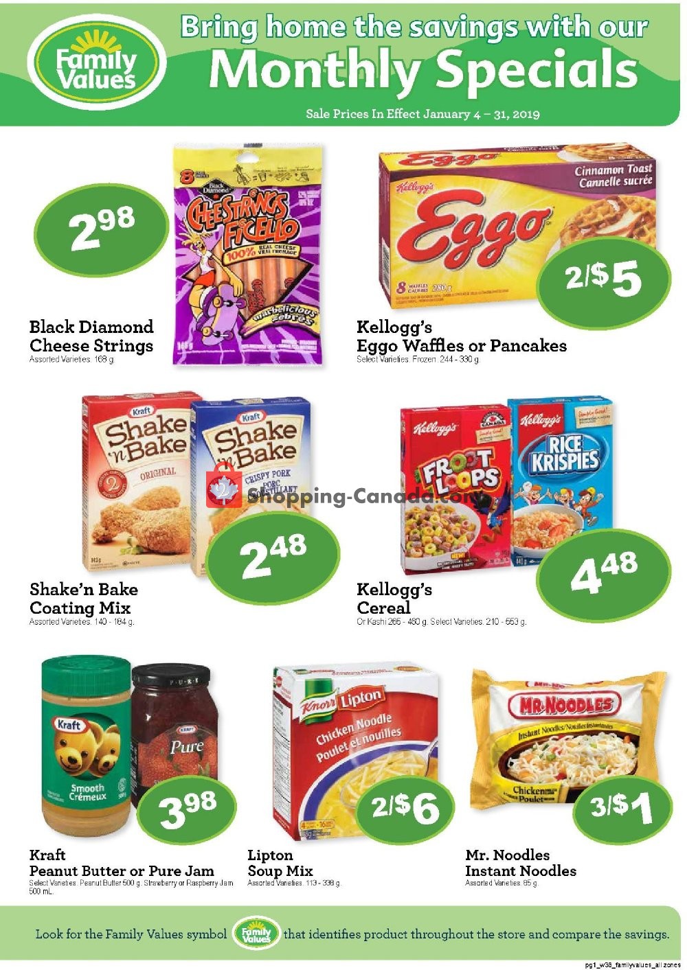 Family Foods flyer from Friday January 4, 2019 to Thursday January 31, 2019 - page 1