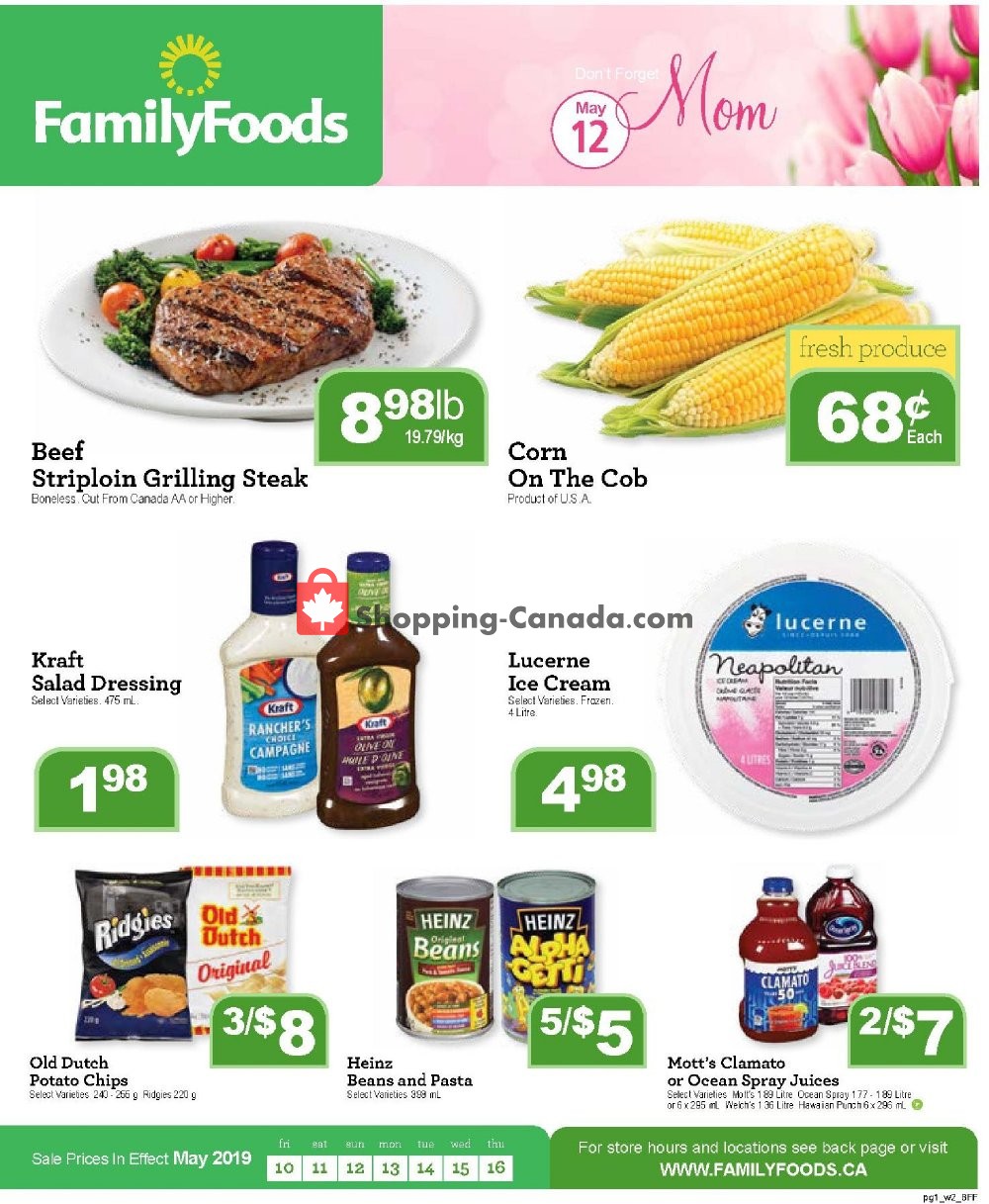 Family Foods flyer from Friday May 10, 2019 to Thursday May 16, 2019 - page 1