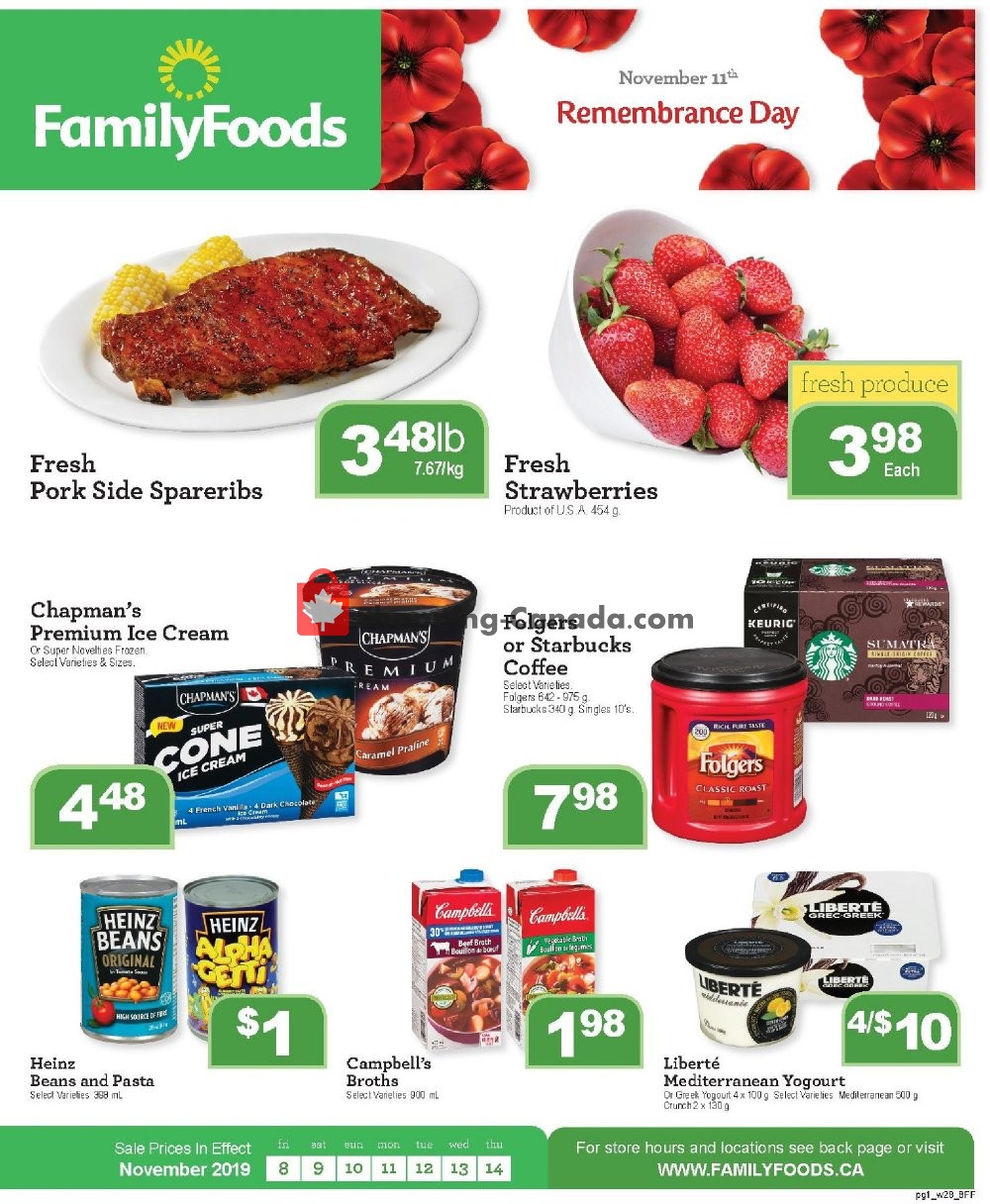 Family Foods flyer from Friday November 8, 2019 to Thursday November 14, 2019 - page 1